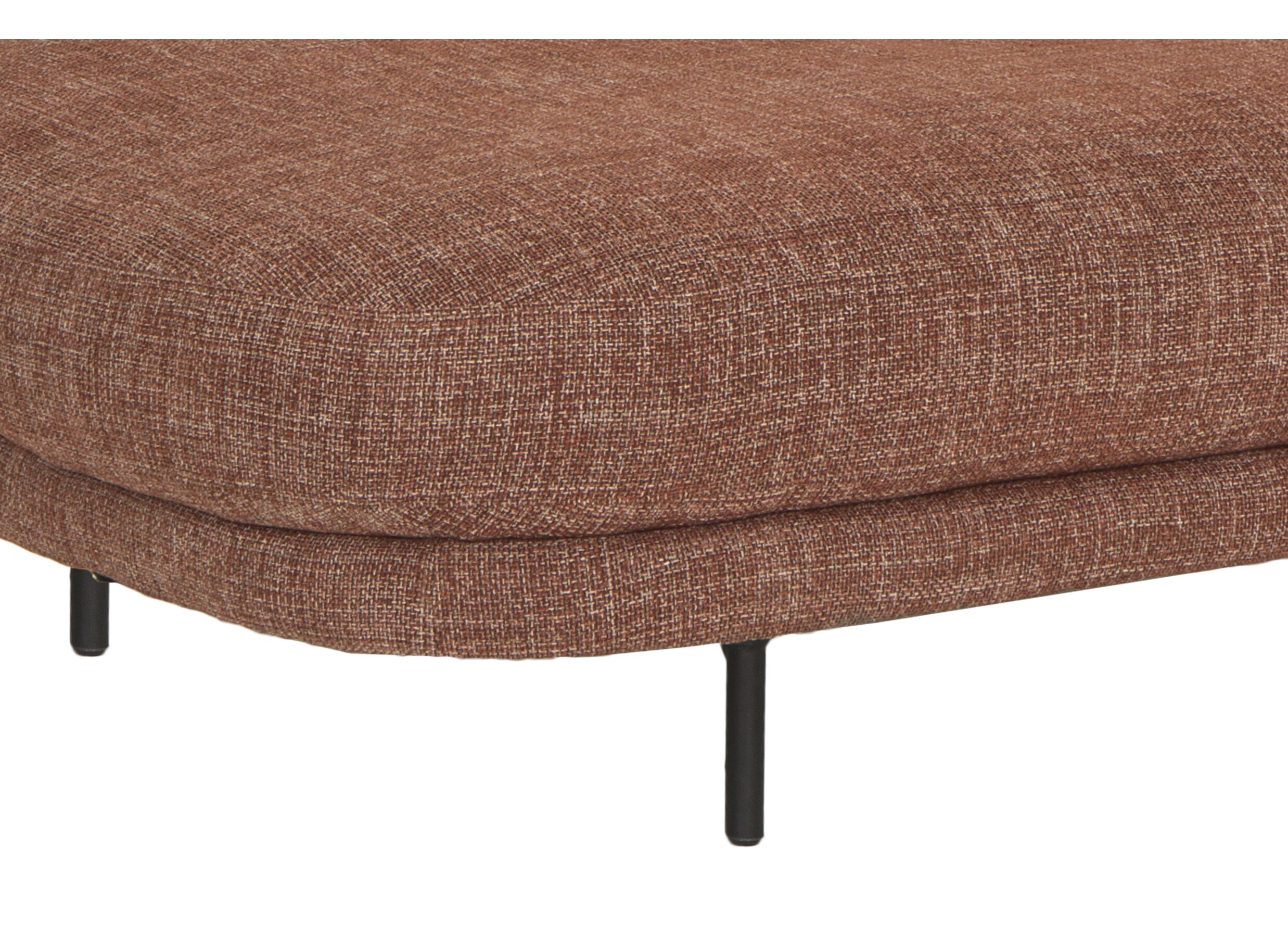 Méridienne Carre 170x100x78cm - tissu - bordeaux
