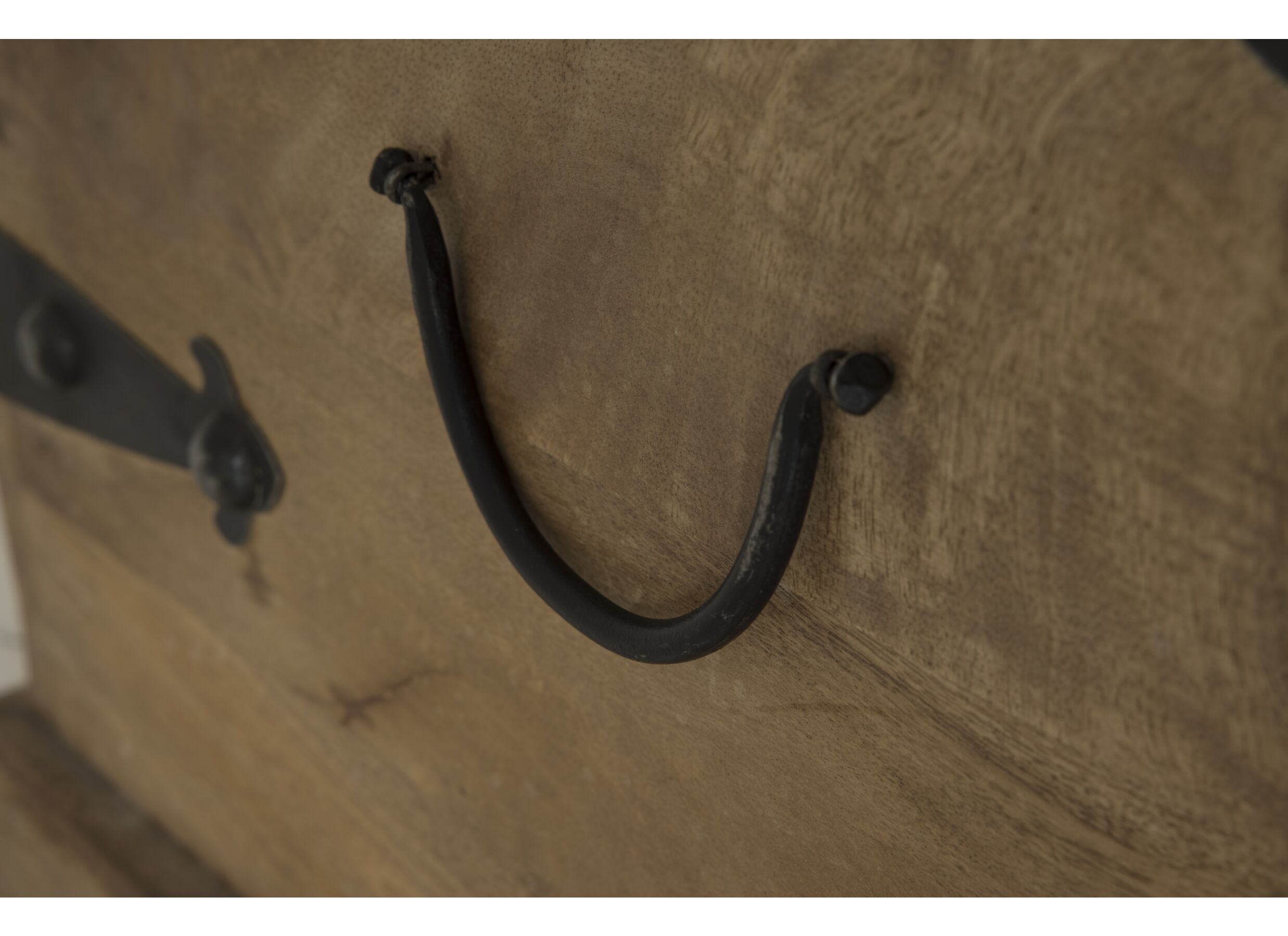Detailfoto - Salontafel Cyclops 118x53cm - hout massief - naturel
