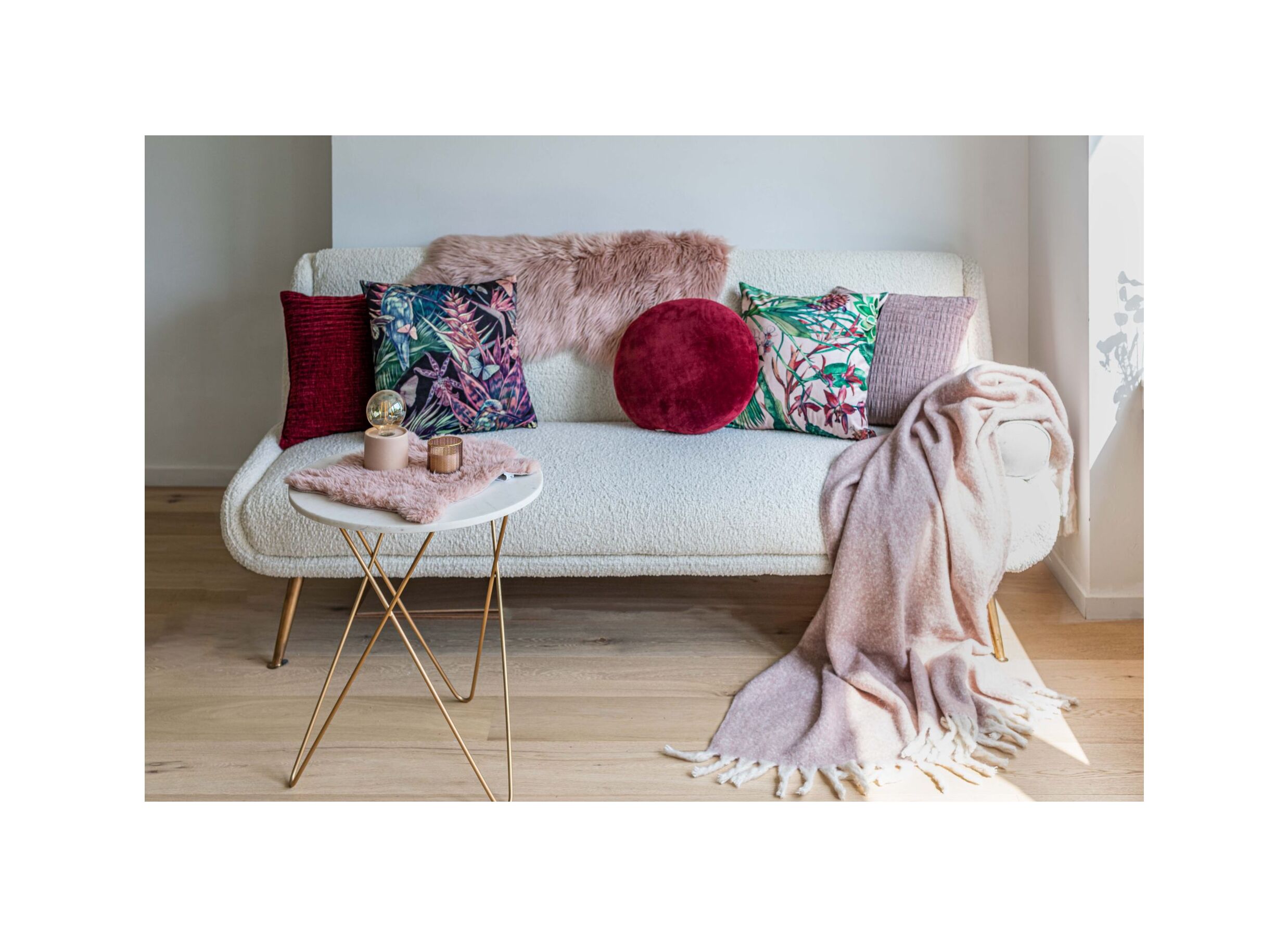 Sfeerfoto - Plaid Flock 130x170cm microflanel rose