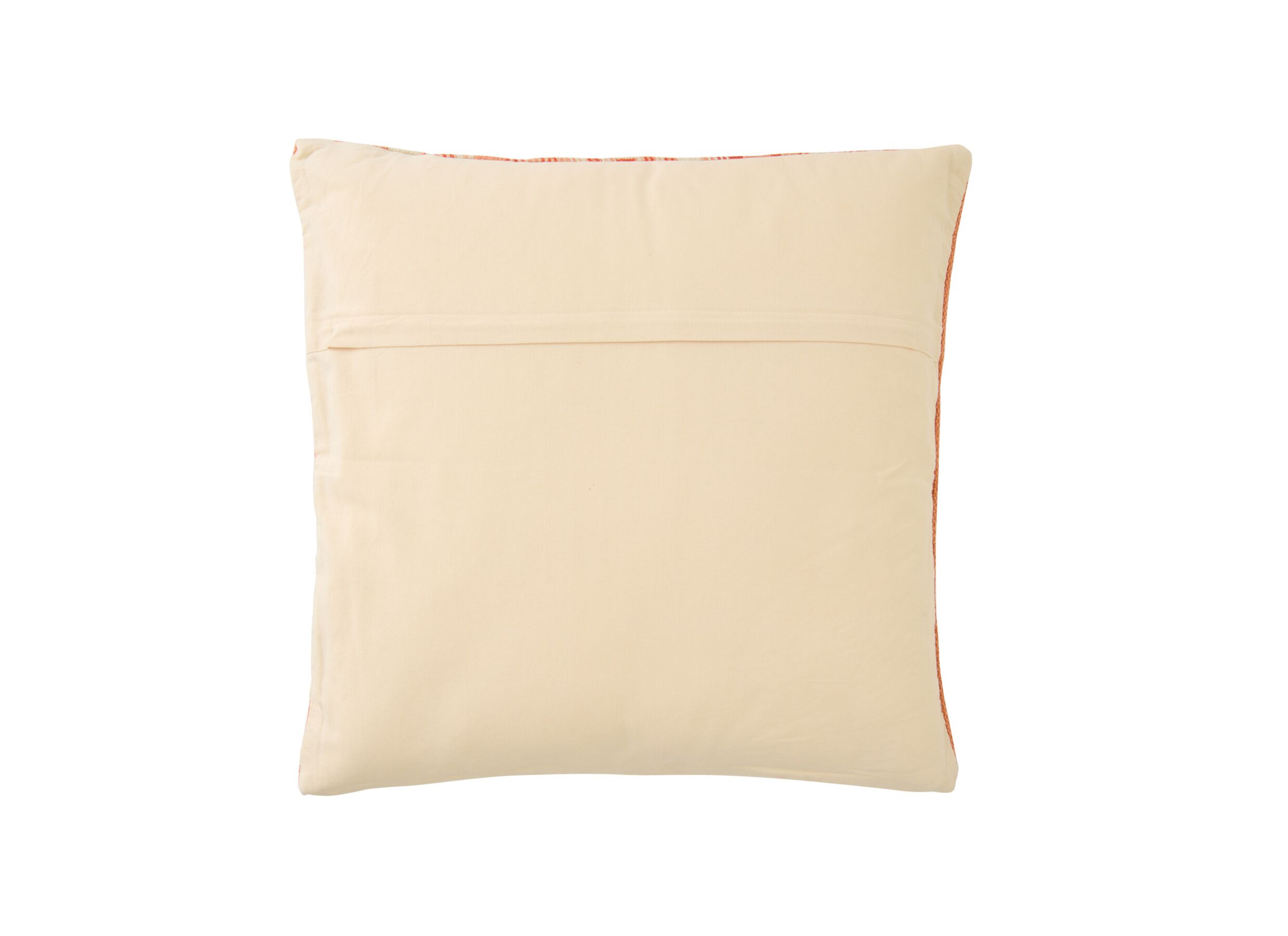 Overzichtsfoto - Kussen Gestreept katoen 60x60cm - stof - ecru/donkeroranje