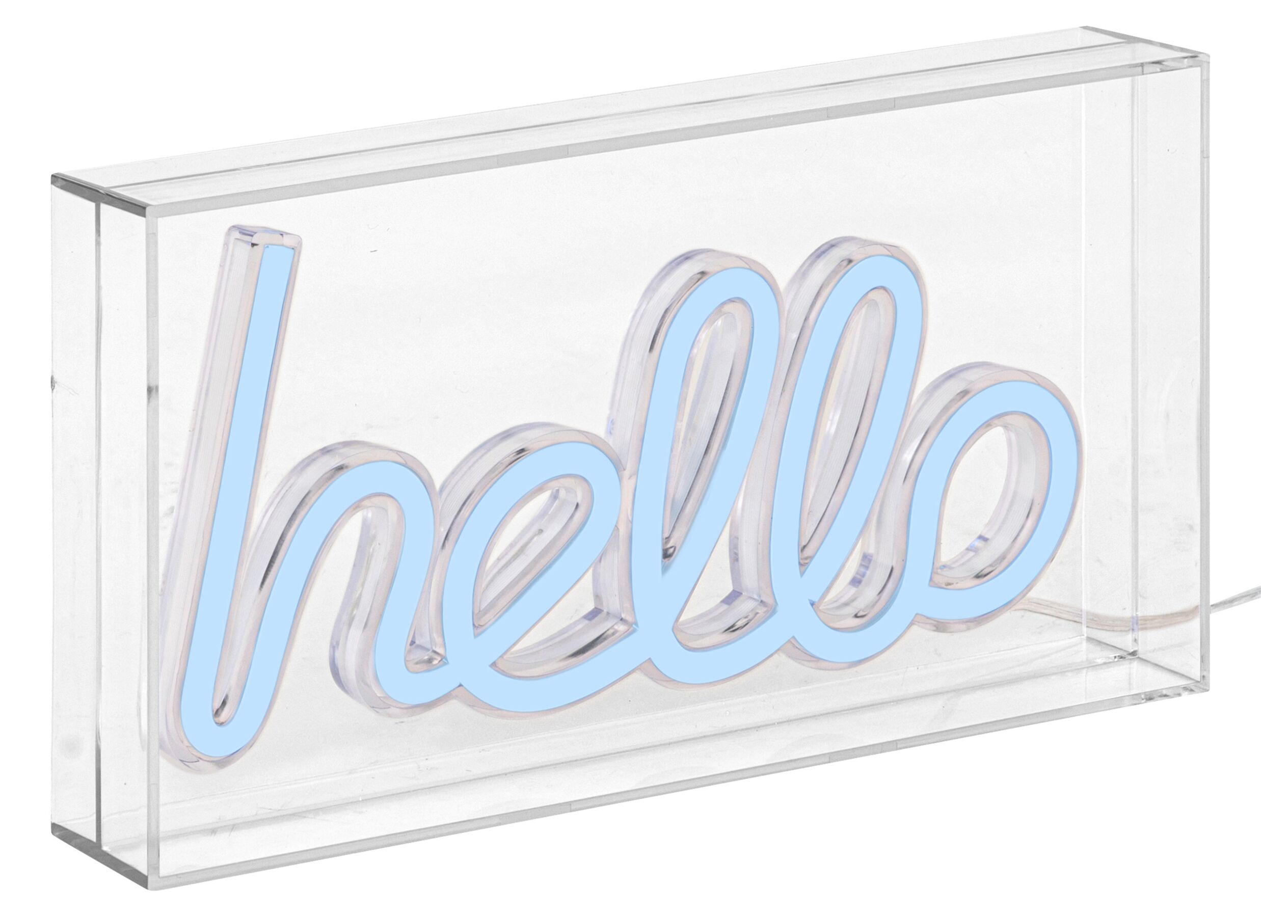 Ledlamp Neon Hello 23x15 - Ledlamp Neon Hello 23x15,5cm - kunststof - blauw