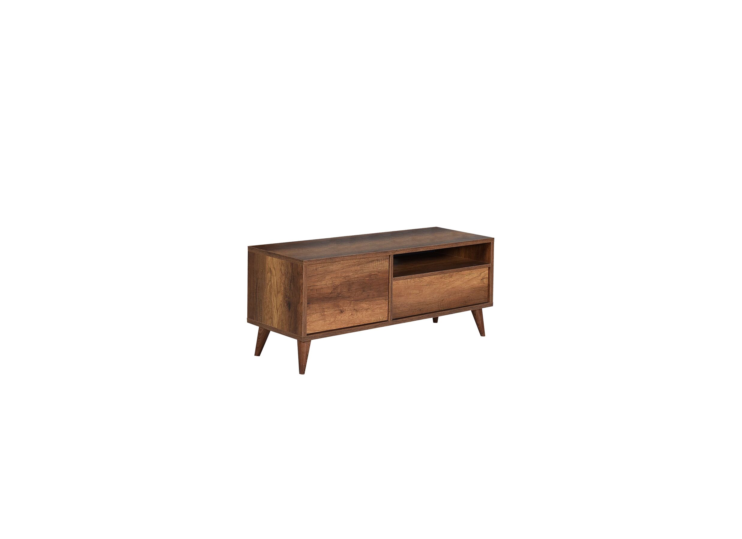 Meuble TV scandinave Sucre 120cm - Meuble TV Sucre 120cm - melamine - noyer