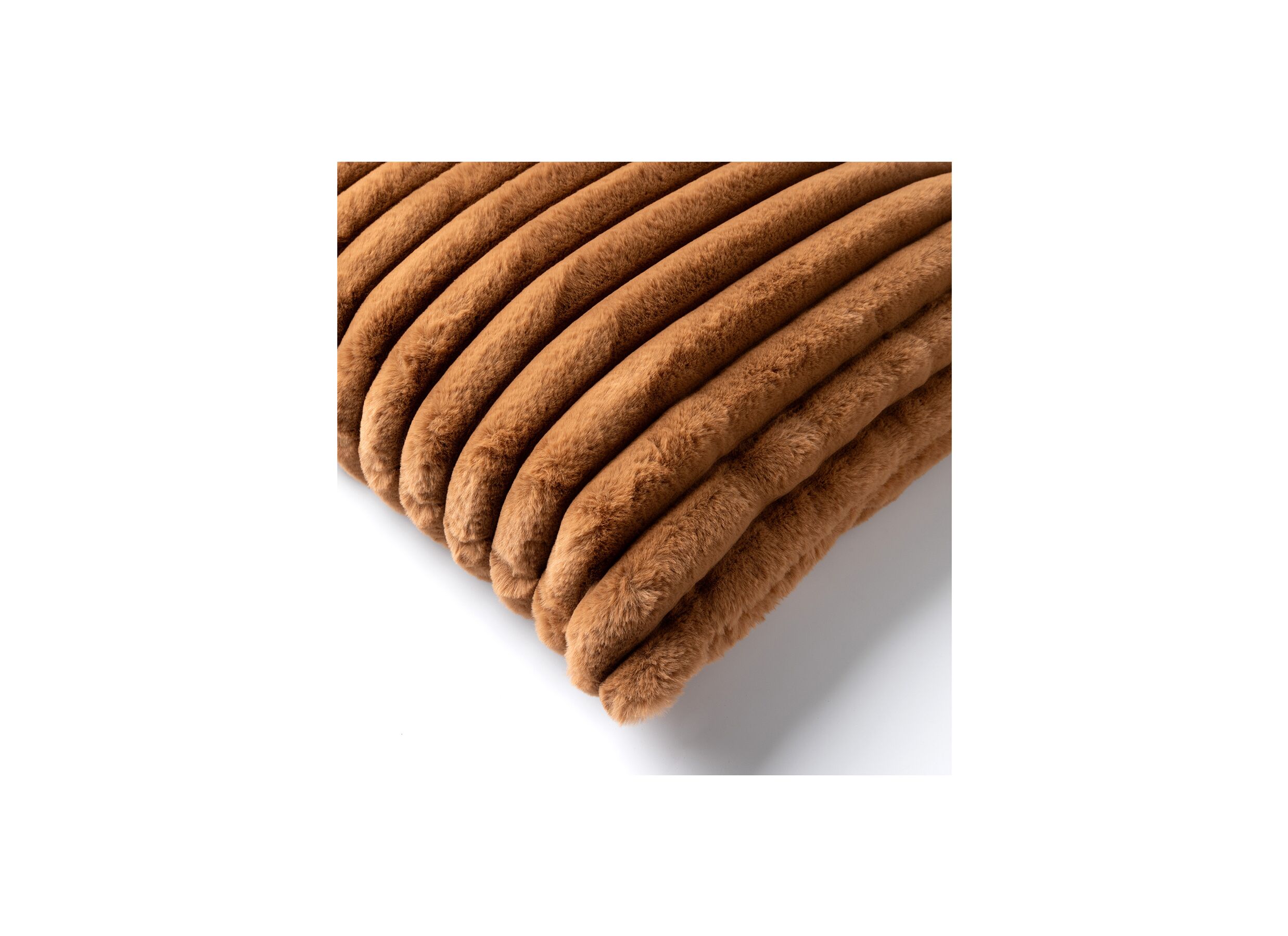 Detail - Coussin Hazel 50x50cm - tissu - tobacco brown