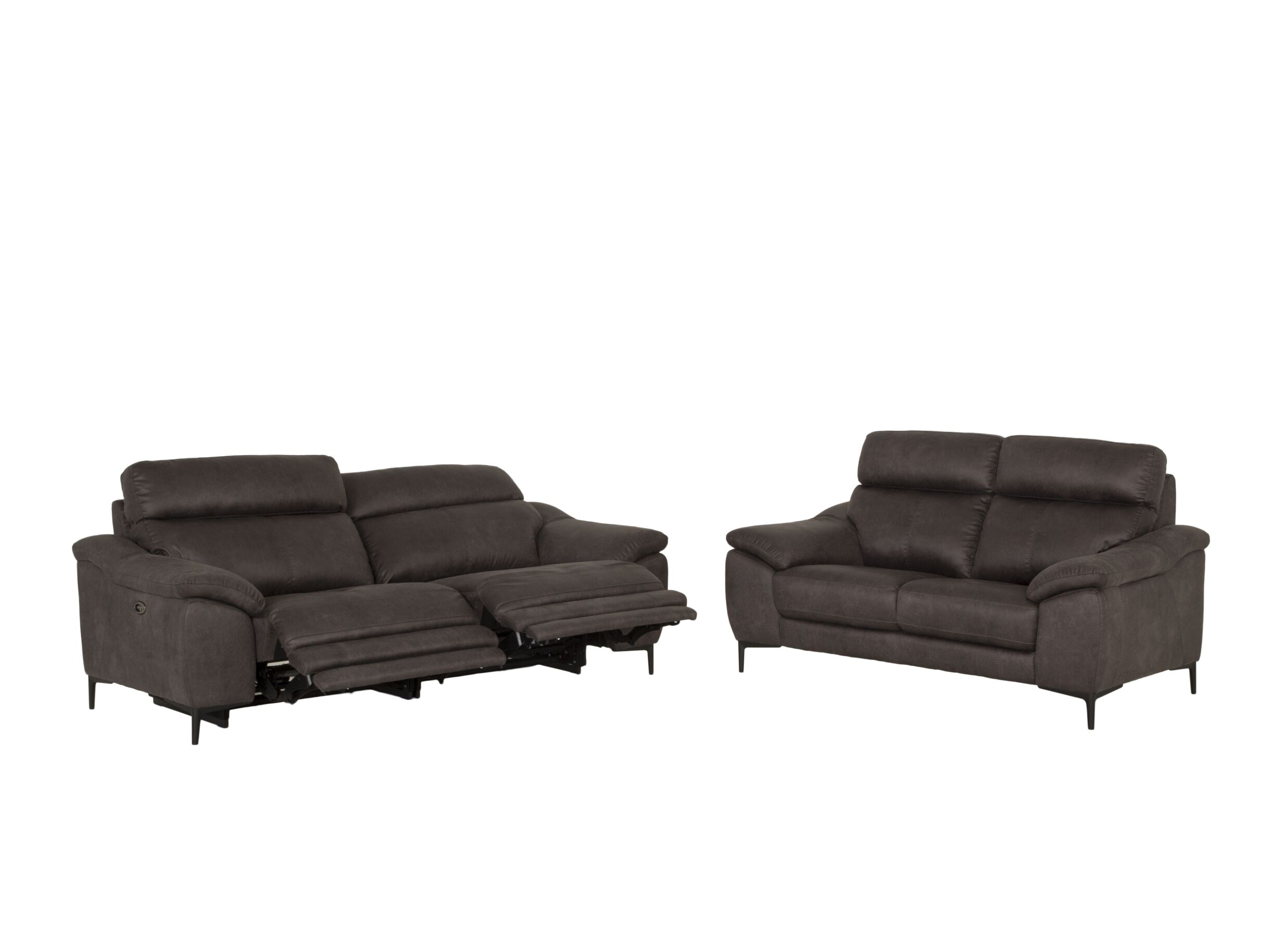 Zetel Angele 2,5+2-zit - stof - bruingrijs met relax
