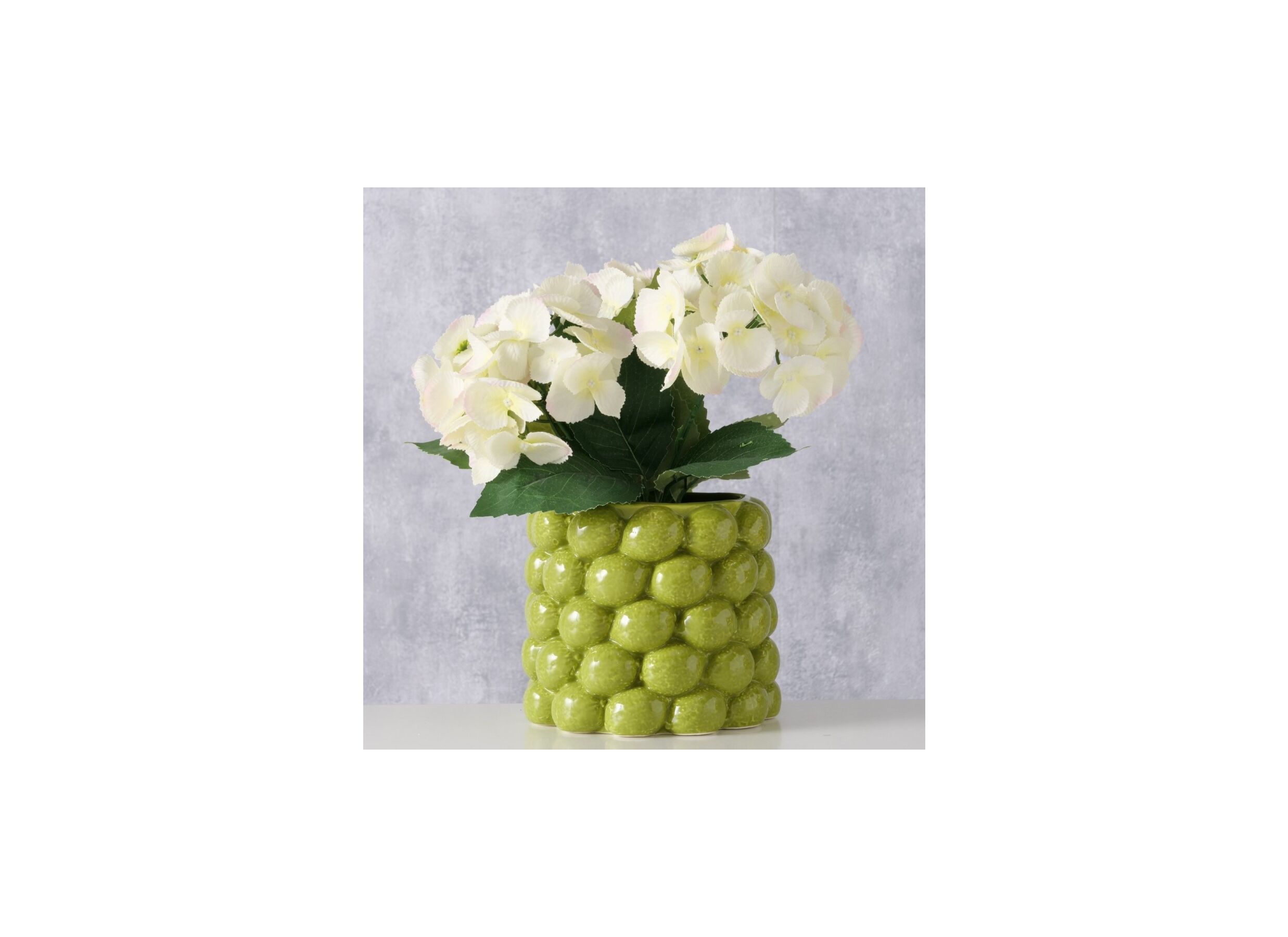 Foto ambiance - Cache-pot Citron Vert H14cm - céramique - vert