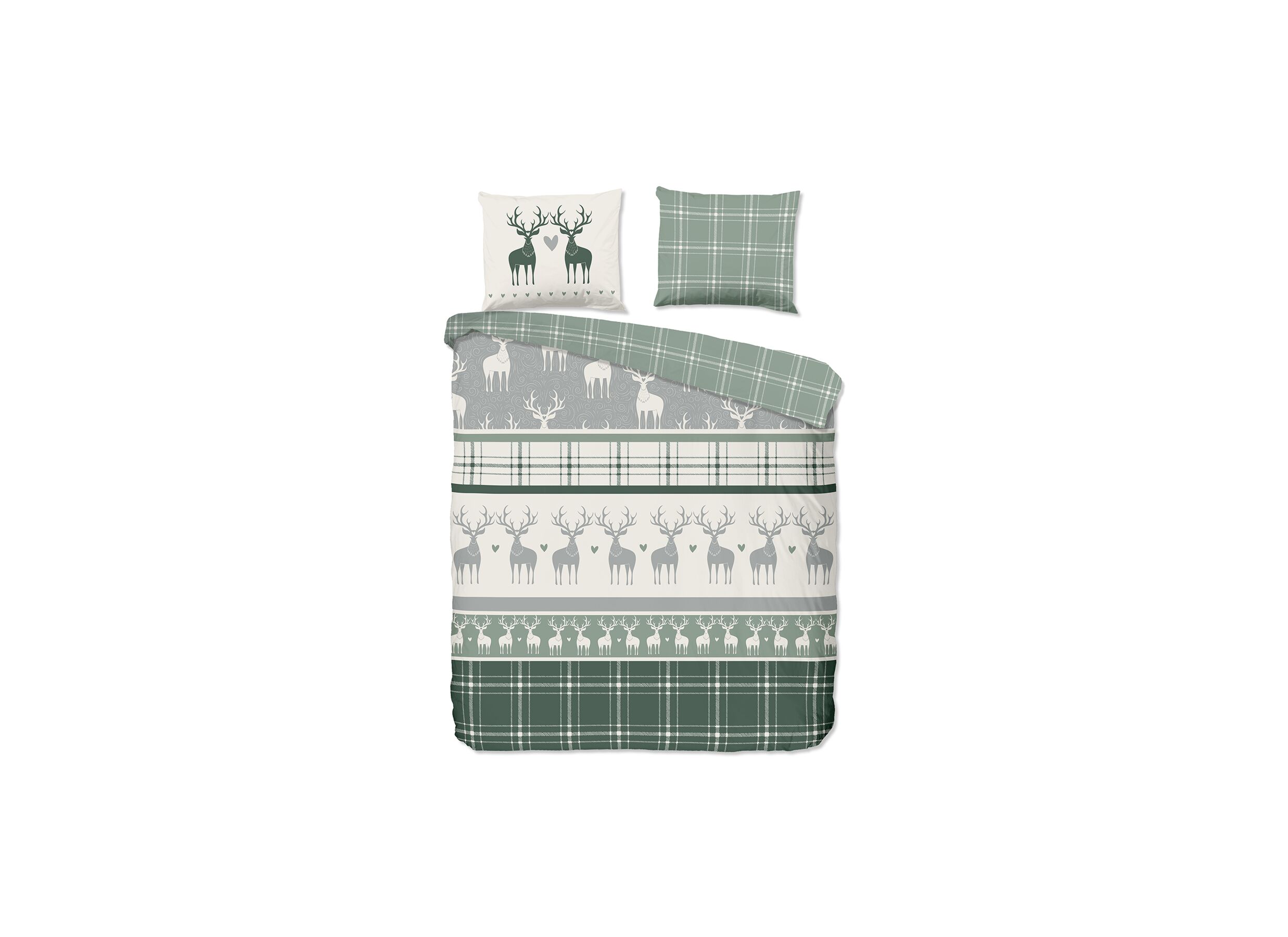 Dekbedovertrek Bjirk 140x220cm flanel - Housse de couette Bjirk 140x220cm flanelle