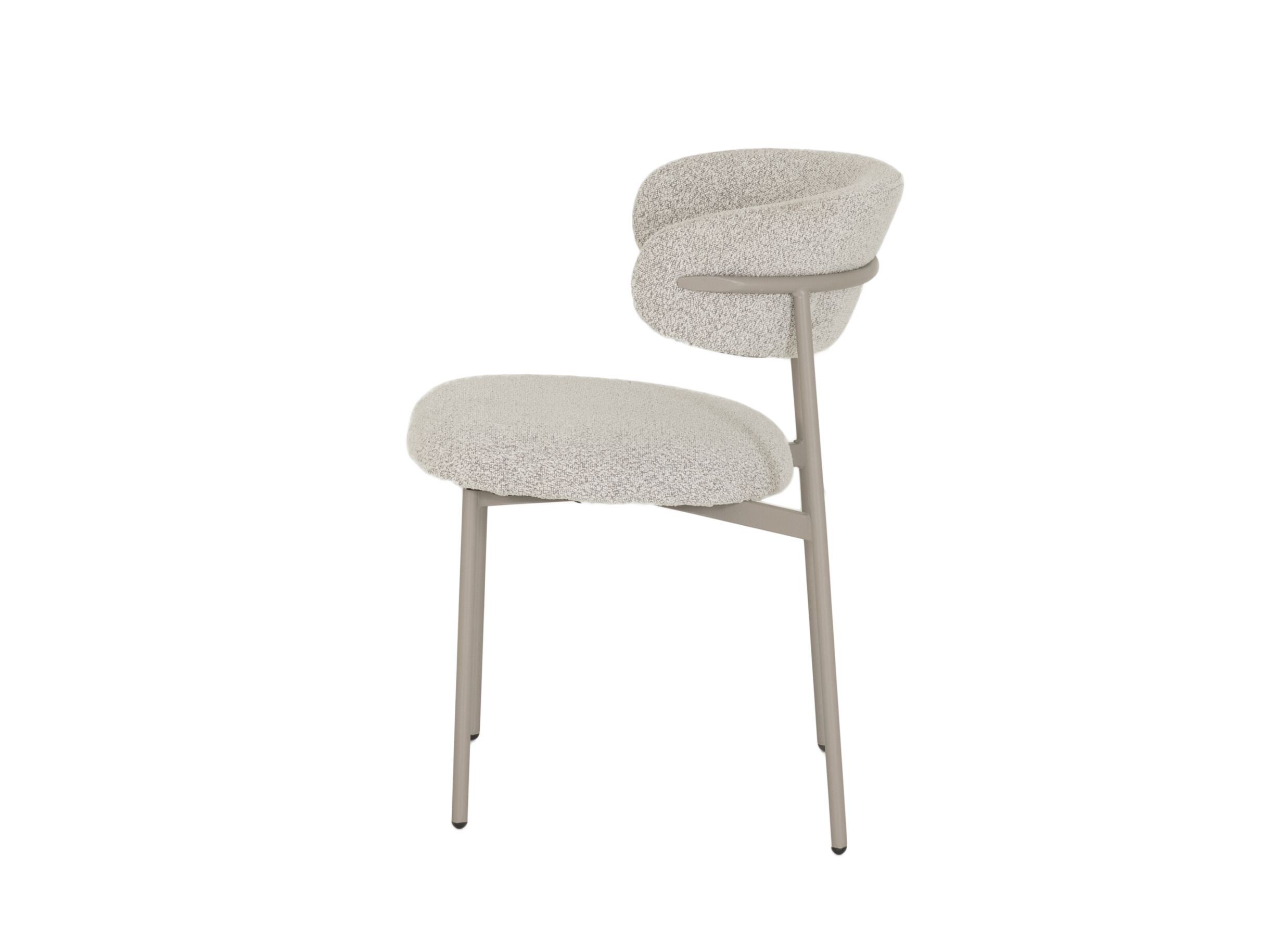Overzichtsfoto - Stoel Luke 54,5x58x79cm - bouclé - taupe beige