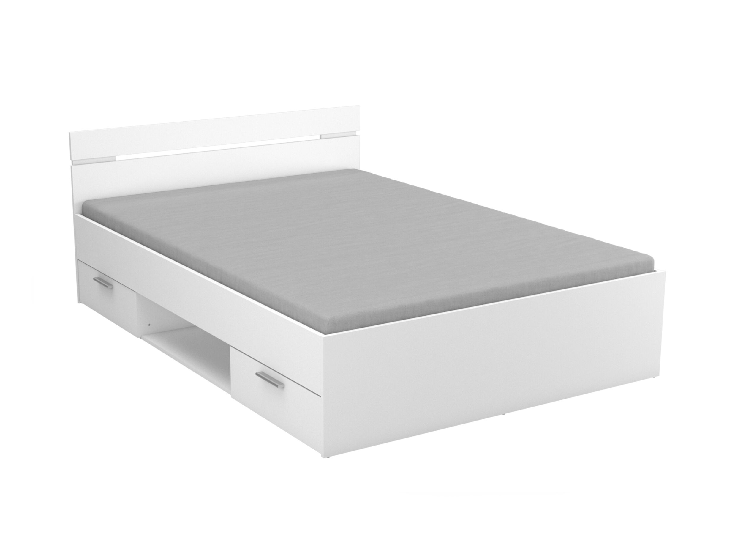 Overzichtsfoto - Bed Michigan 140x200cm - decor - wit