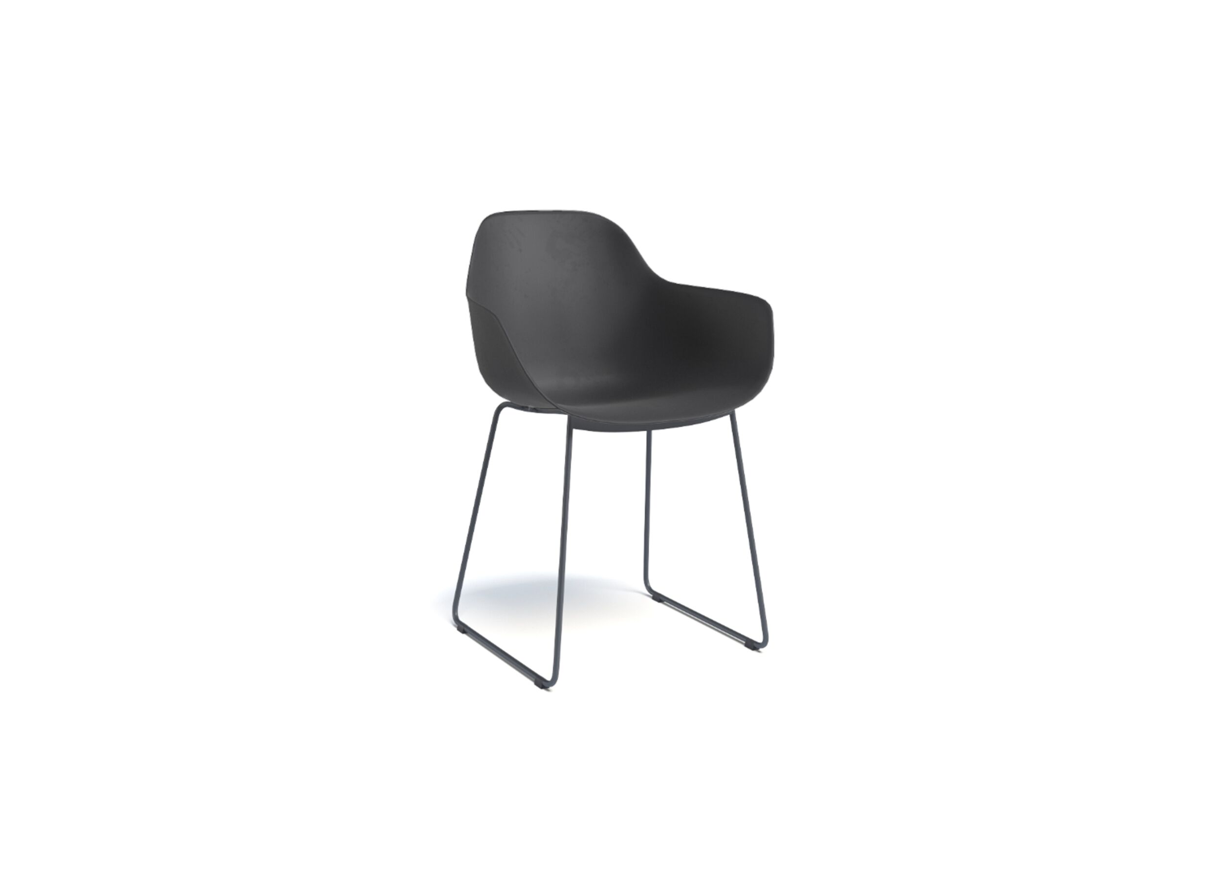 Chaise coque Zora synthétique noir - Chaise coque Zora 56x54x82cm - polypropylène - anthracite/noir