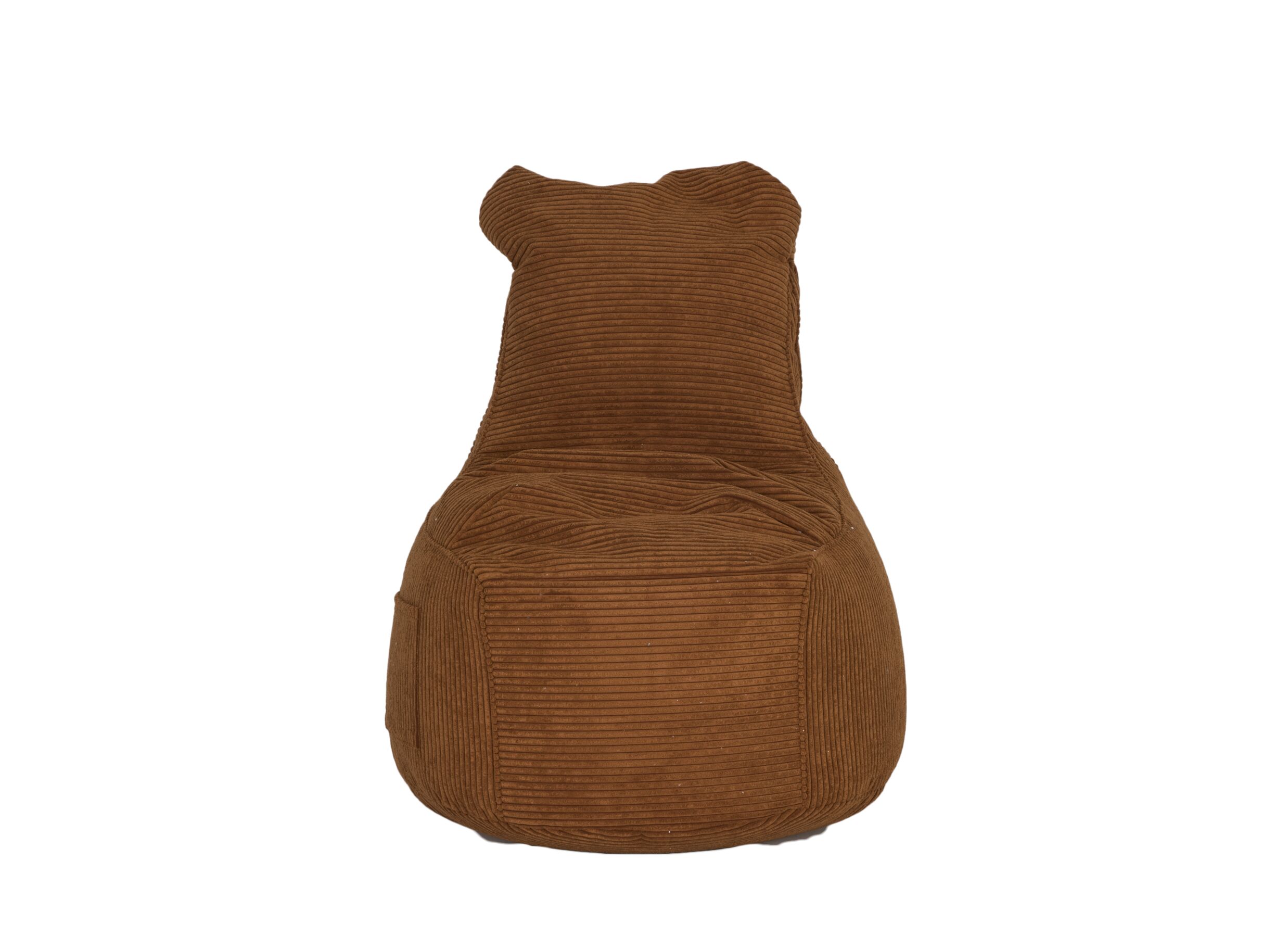 Pouf poire Pesaro tissu cognac