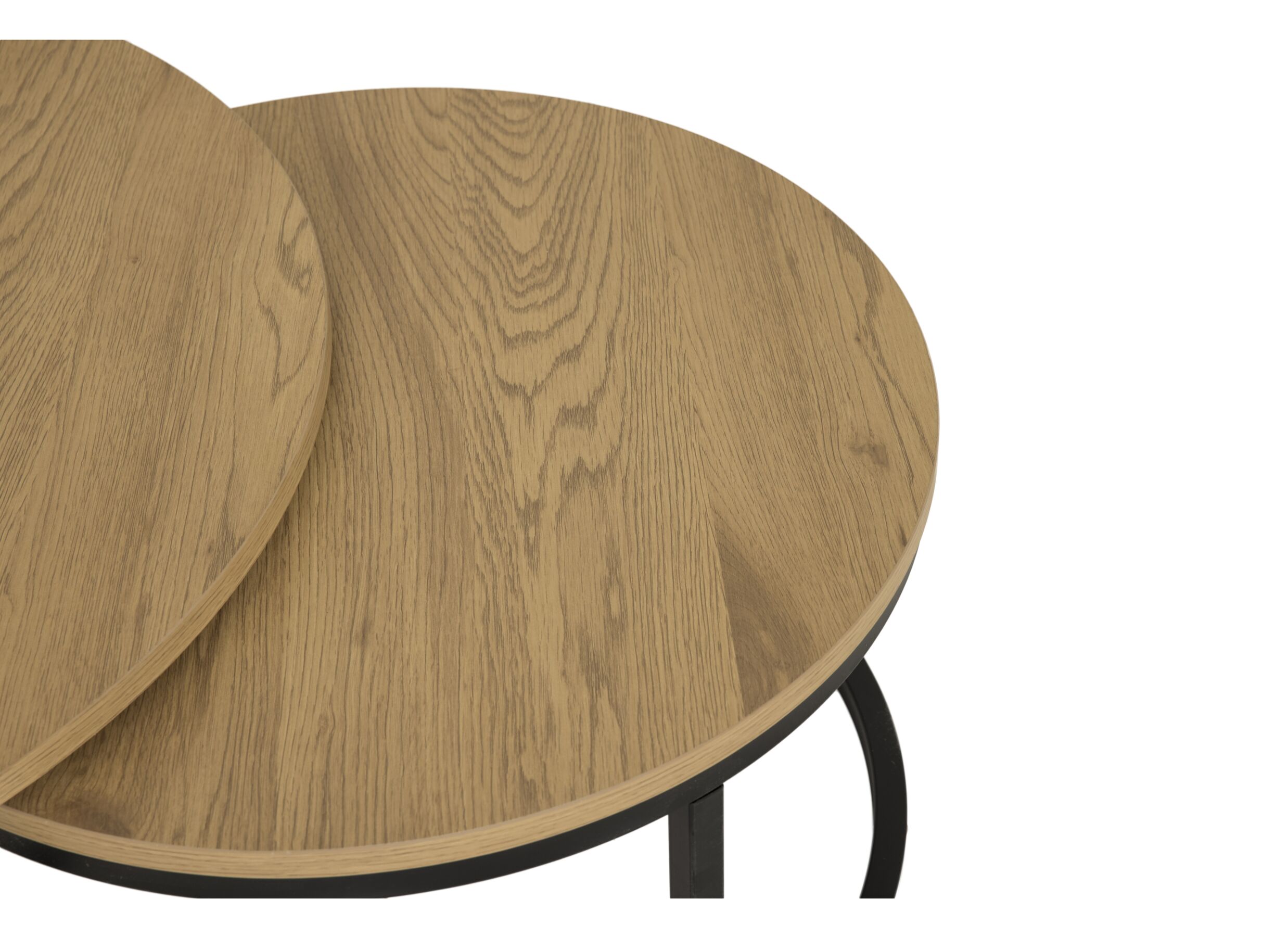 Detail - Table basse Sunrise lot de 2- MDF mélamine - chêne