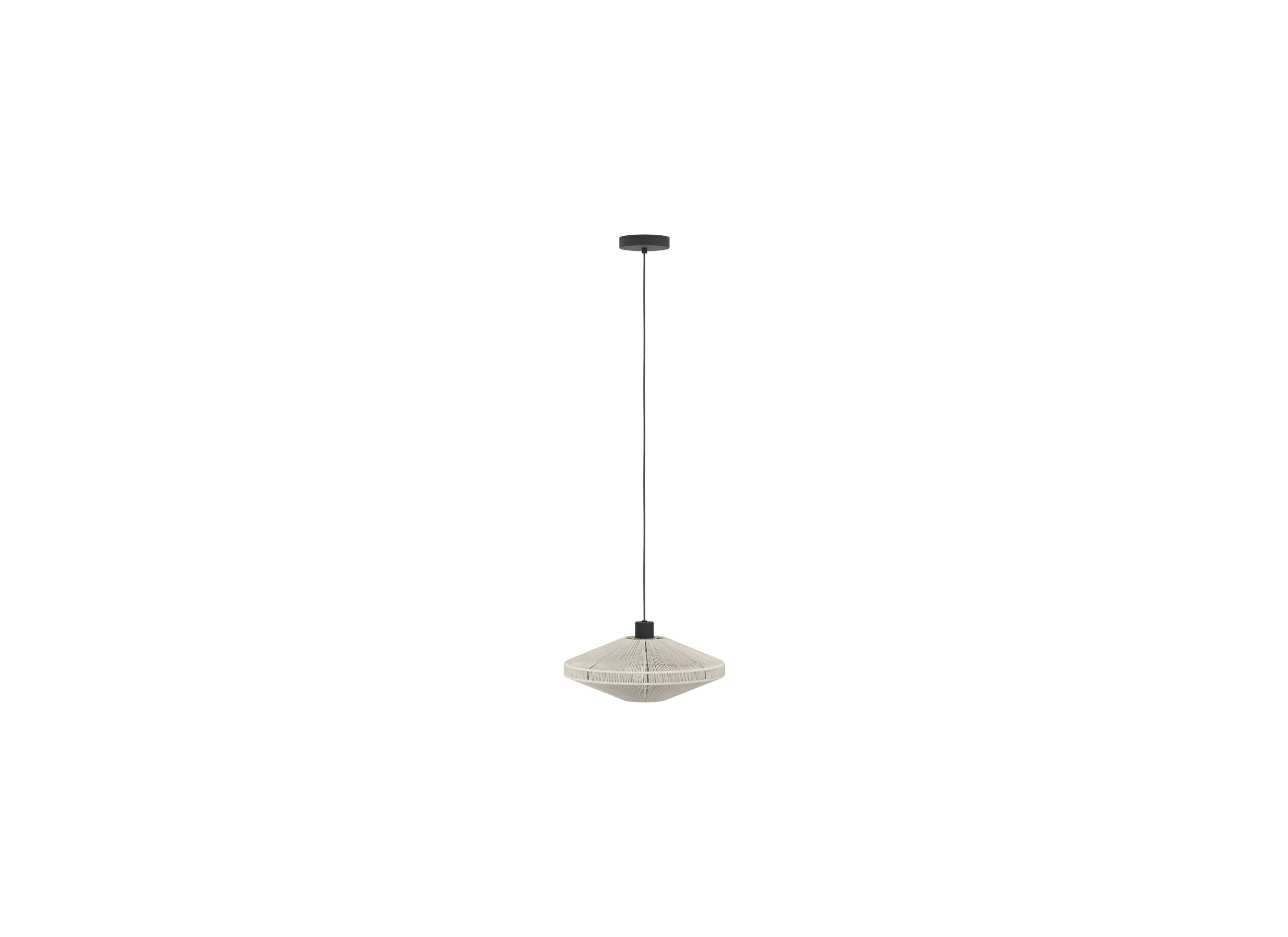 Overzichtsfoto - Hanglamp Midsumer Ø38cm 40W E27 staal stof créme