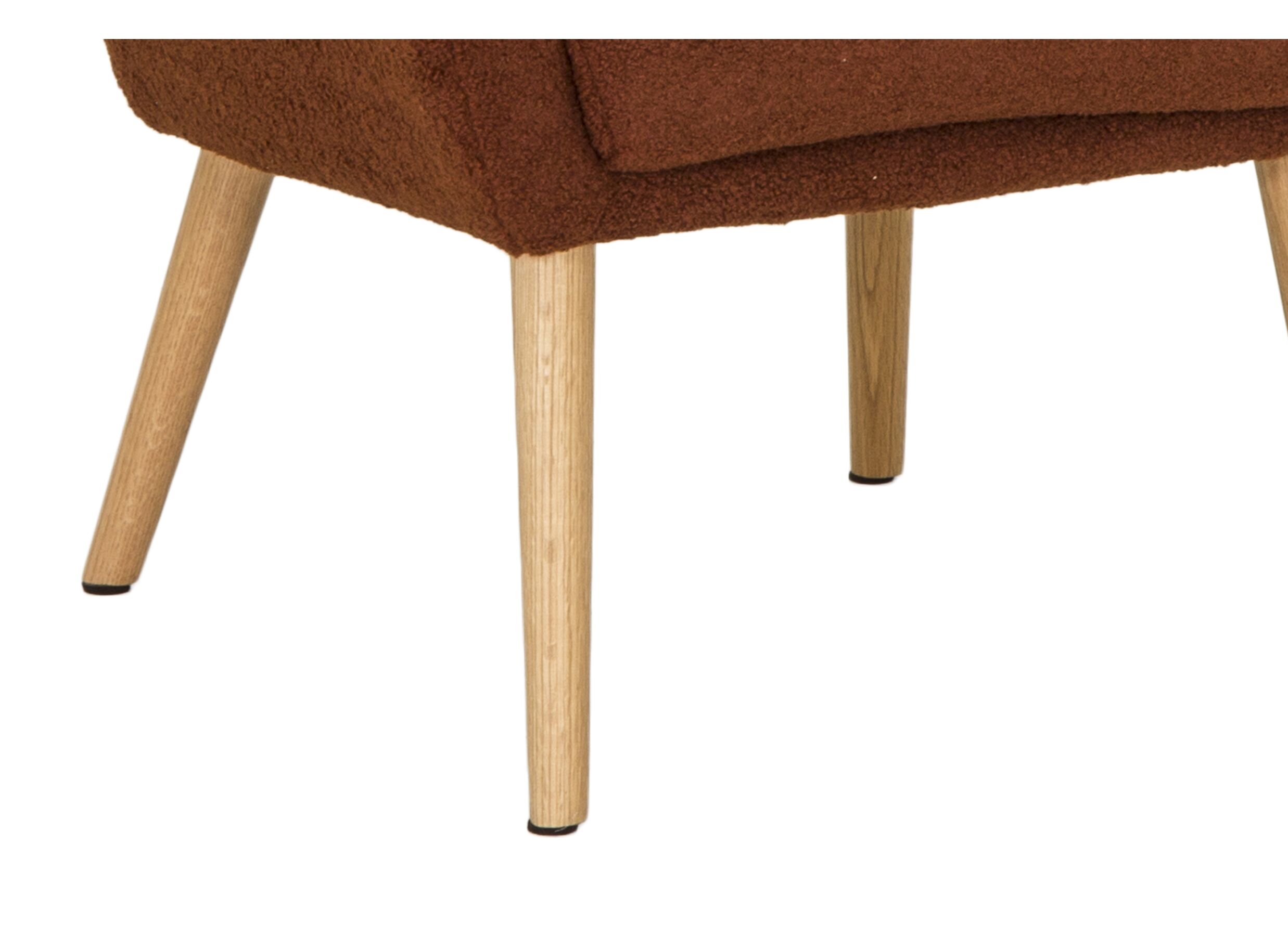 Detail - Fauteuil Pacha 70x60x82cm - bouclé - rouille