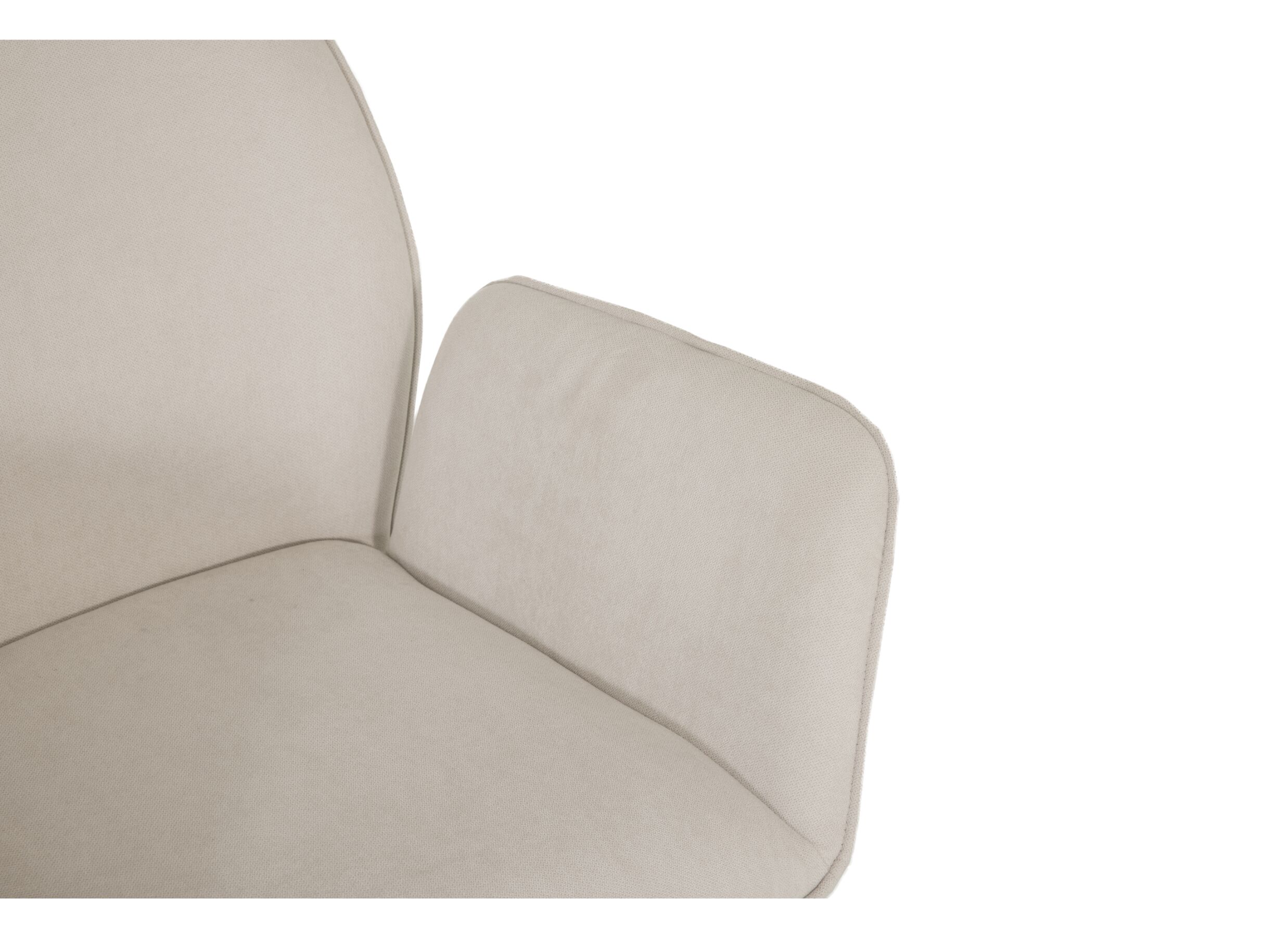 Detailfoto - Draaistoel Hanna 68,5x62x90cm - stof - beige