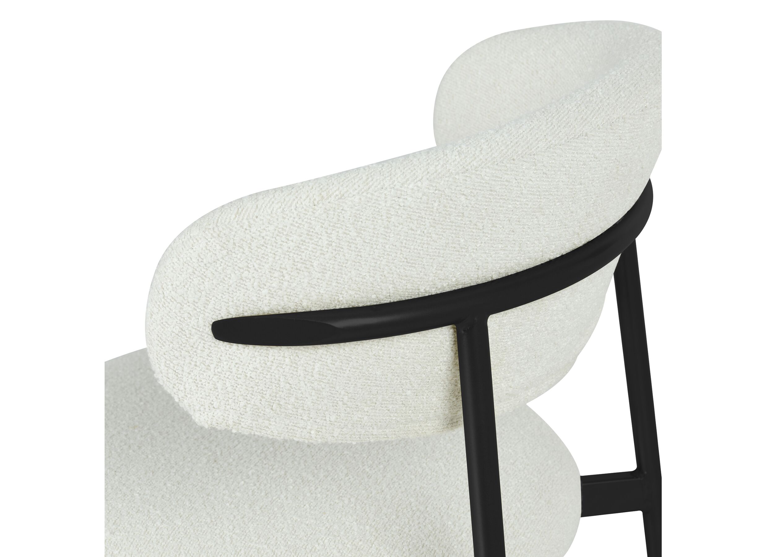 Detailfoto - Barstoel Luke ZH65-65cm - stof - wit