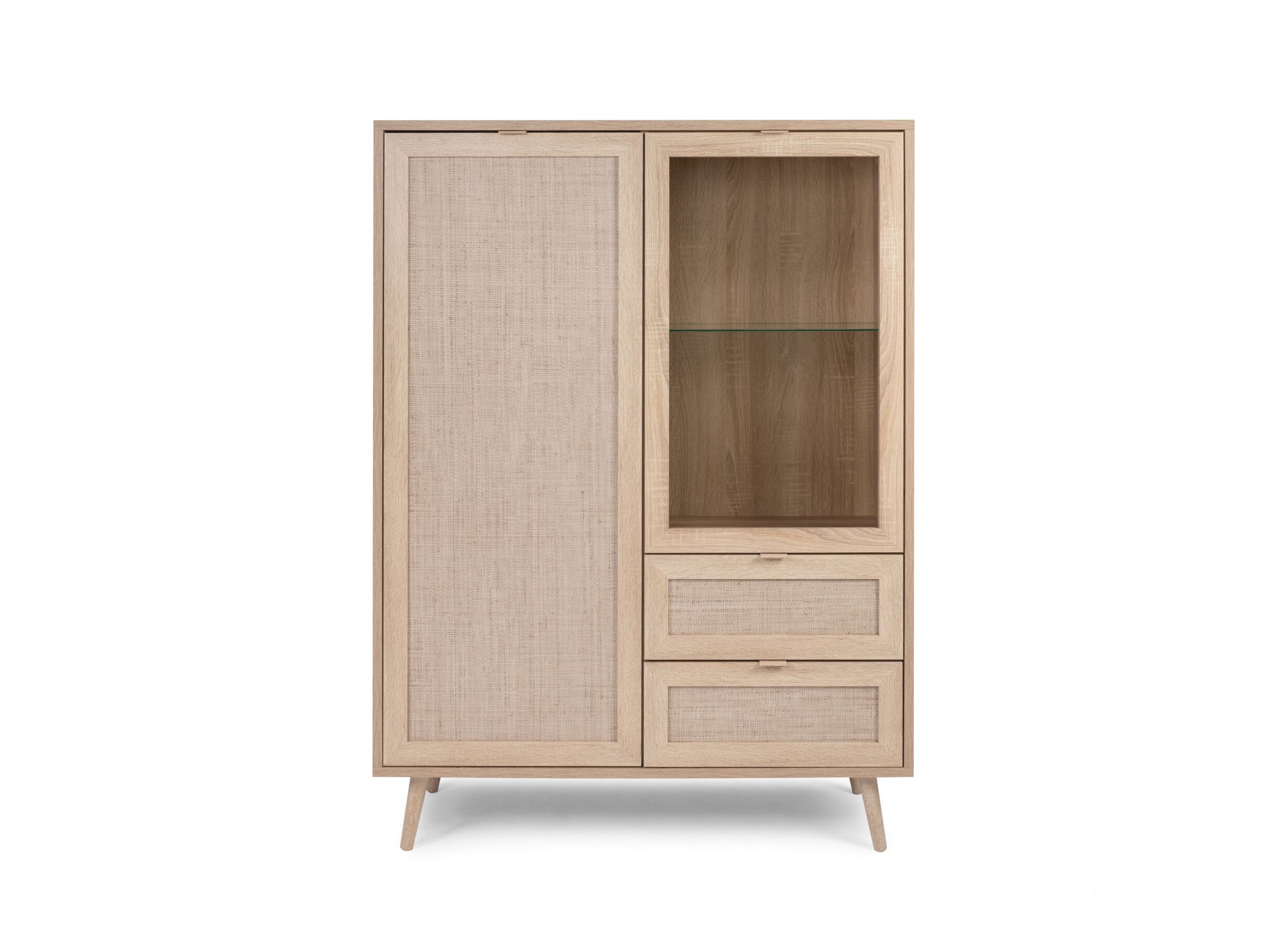 Vitrinekast Bali 103cm - melamine - sonoma eik