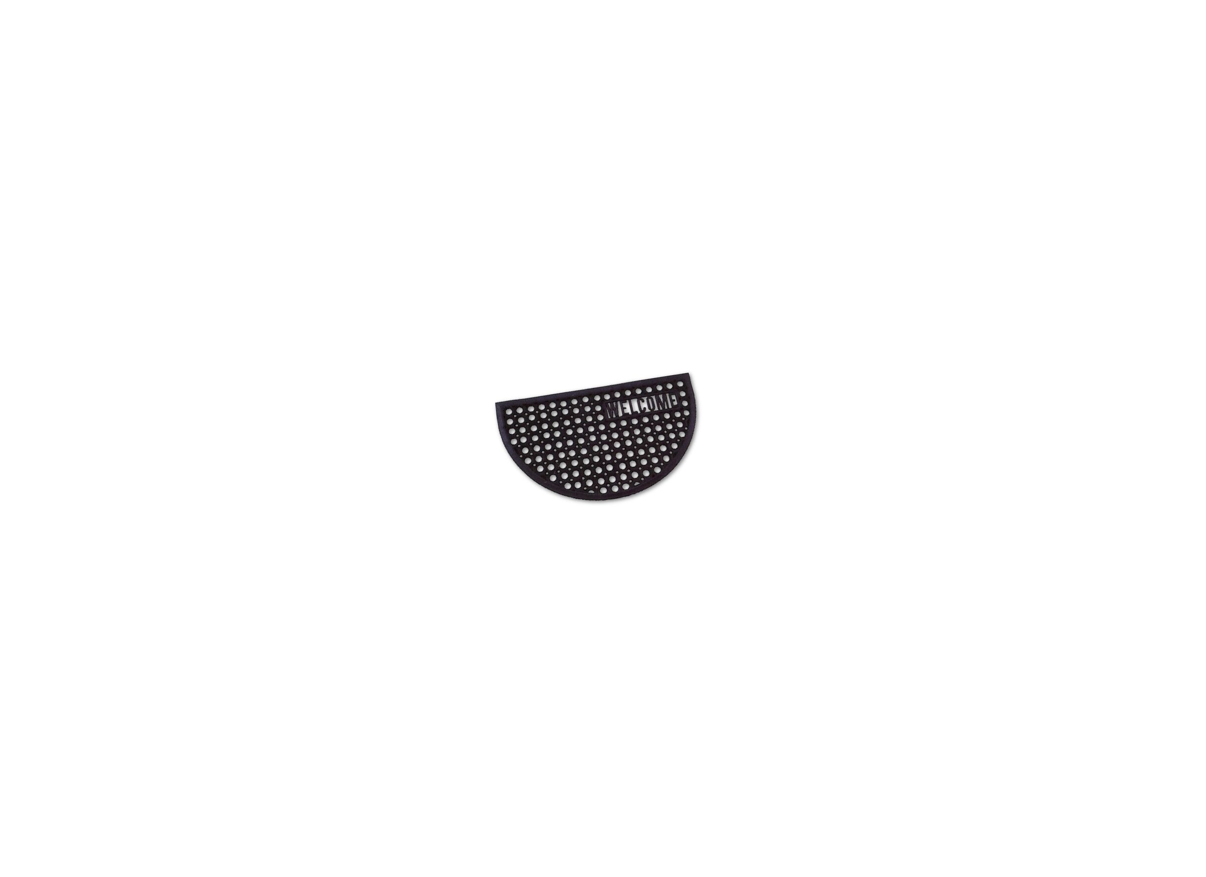 Deurmat Moon Welcome 75x45cm rubber zwart