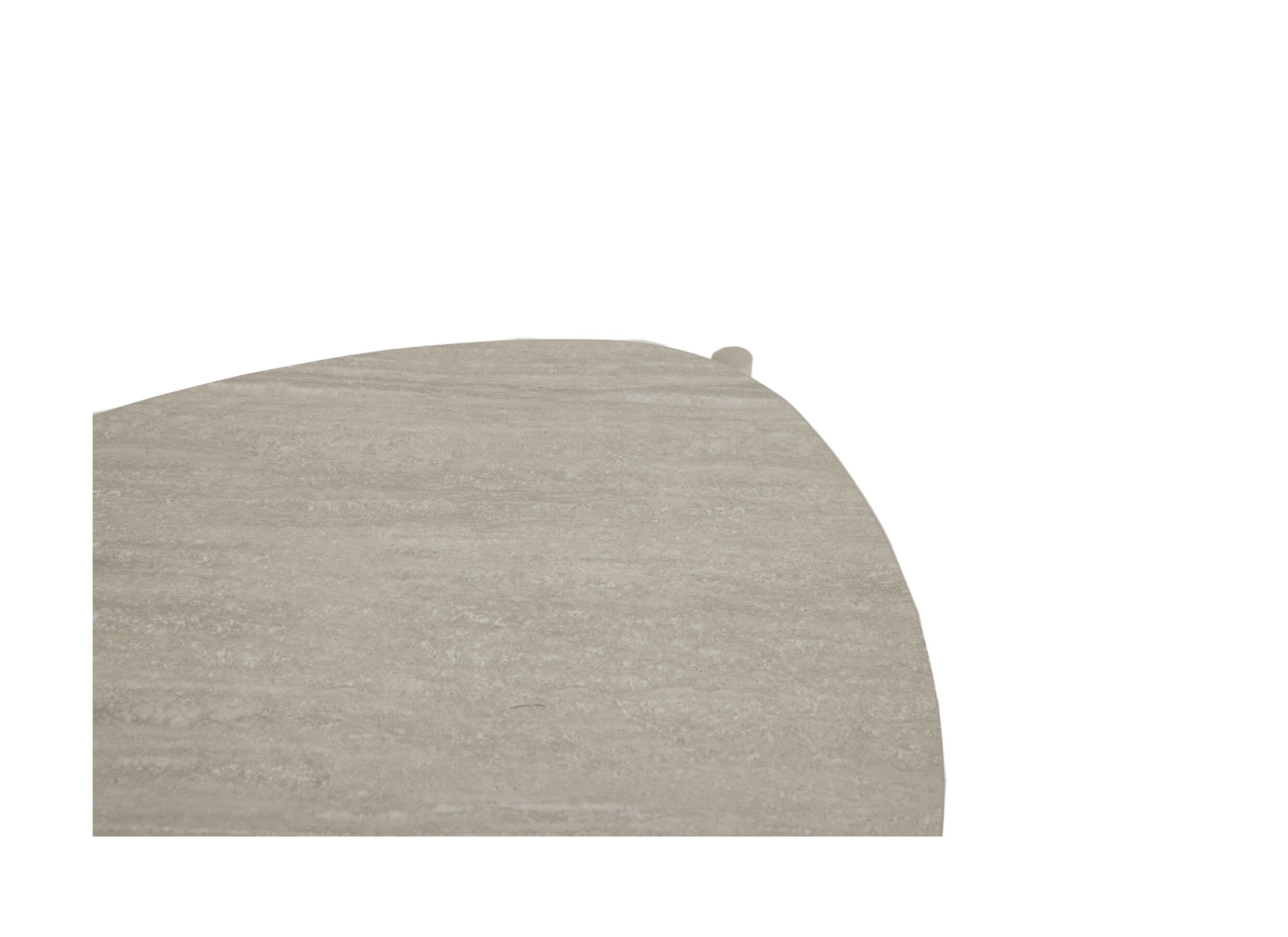 Detail - Table basse Trio Ø50cm - HPL - travertin tivoli & sable