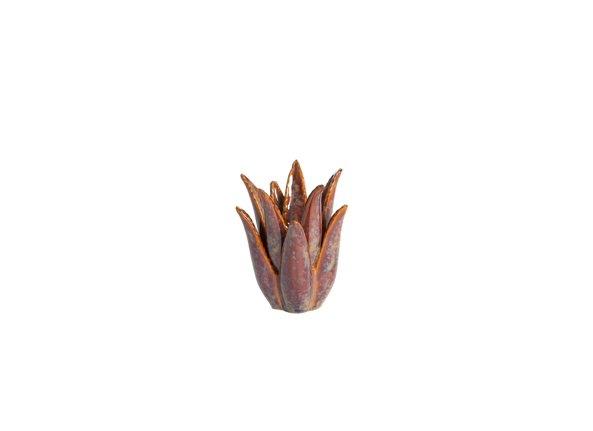 Hoofdfoto - Theelichthouder Cactus H15cm - keramiek - bruin