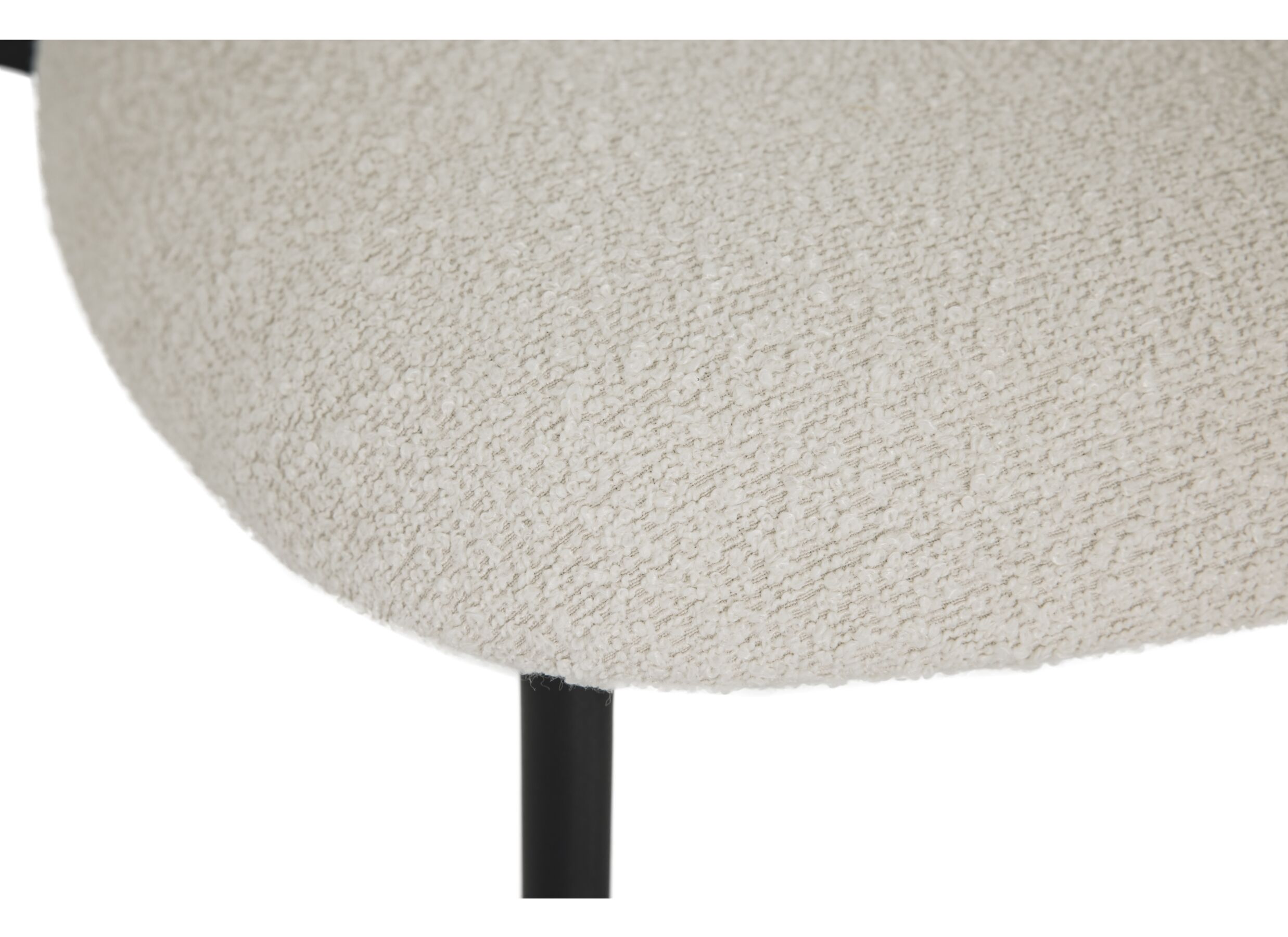 Stoel Luke 54,5x58x79cm - bouclé - wit