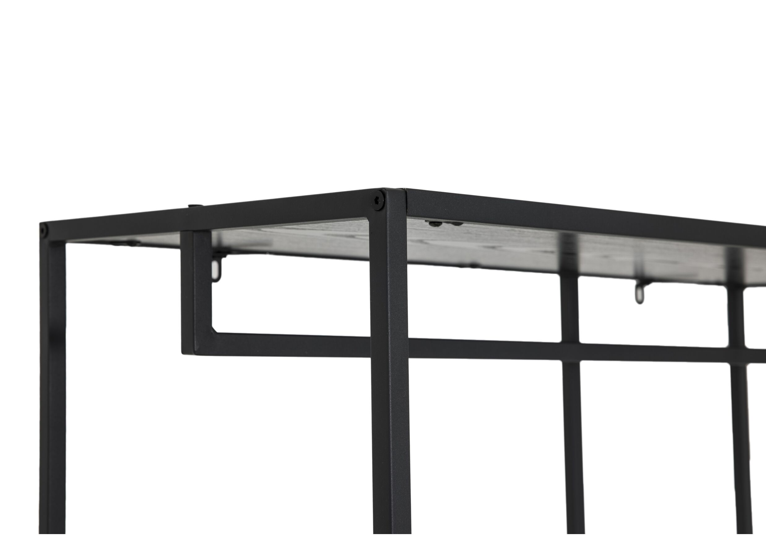 Detailfoto - Kledingrek Gallo 90x40x178cm - melamine metaal - zwart