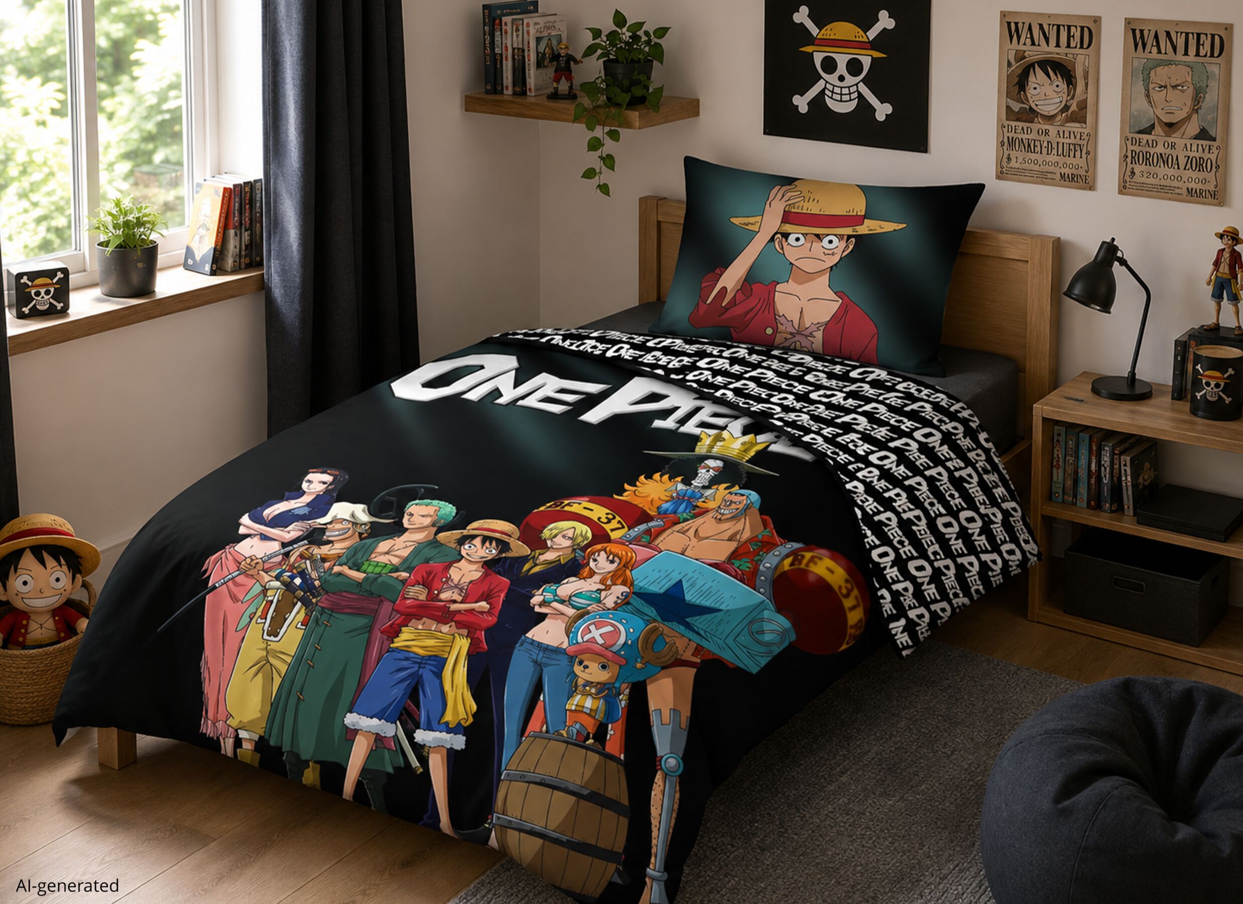 AI Generated - Housse de couette One Piece 140x200cm - polycoton - multicolore