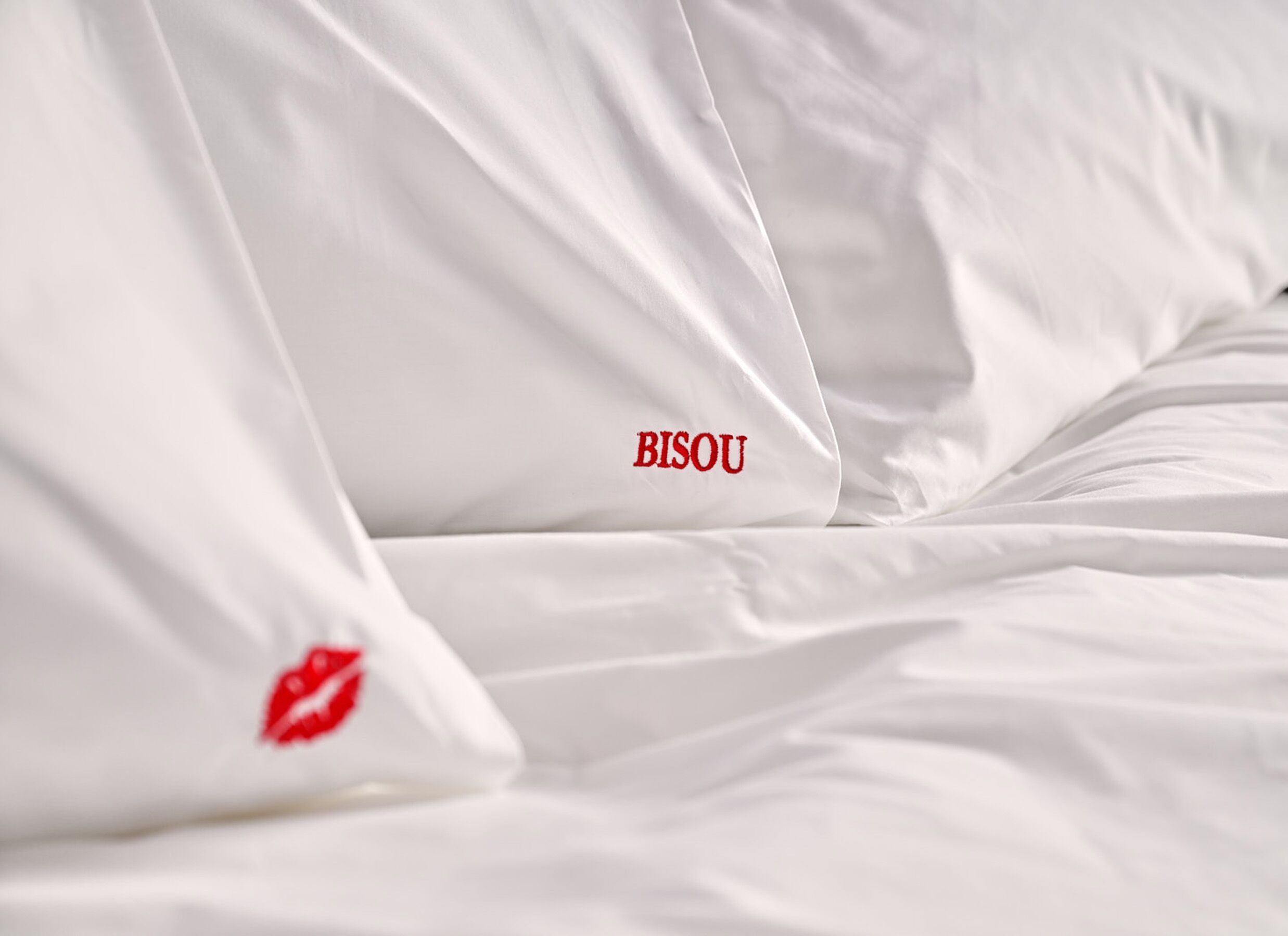 Detail - Housse de couette Bisou 240x200/220cm - percale - rouge