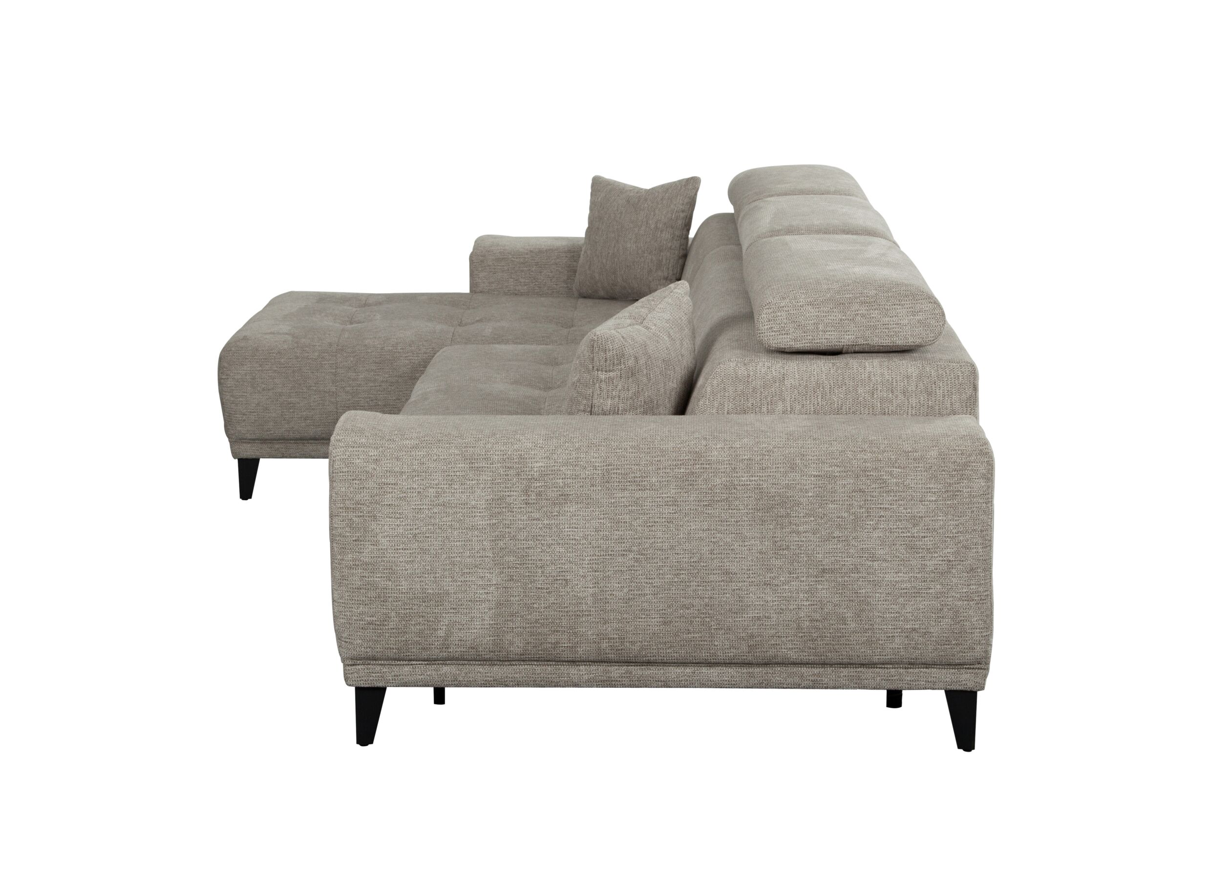 Overzichtsfoto - Hoeksalon Dragor 296x179cm - stof - grijs