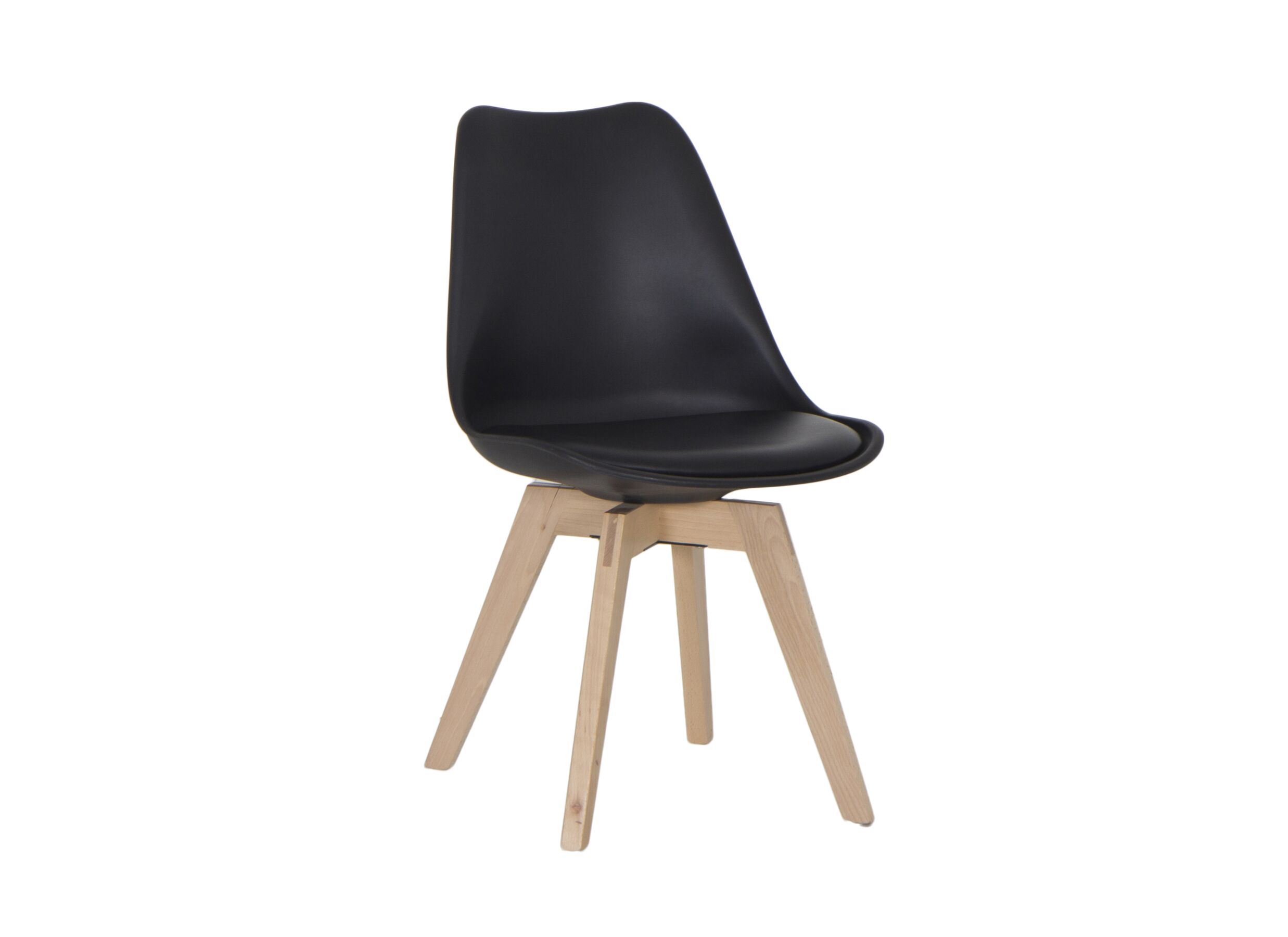 Kuipstoel Rugby lederlook zwart - Chaise coque Rugby similicuir noir
