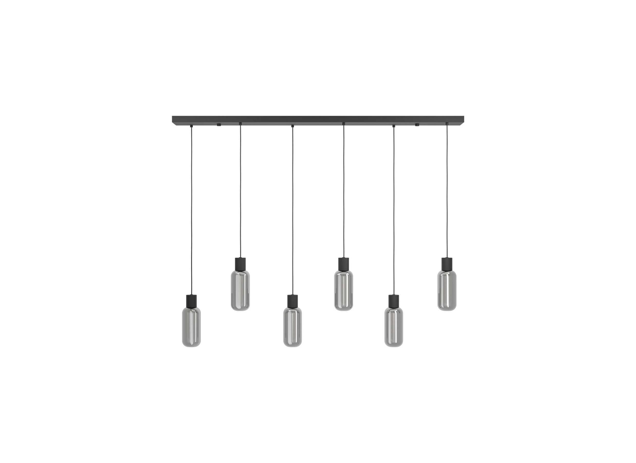 Aperçu - Suspension Maione 138x14cm 4W E27 acier noir