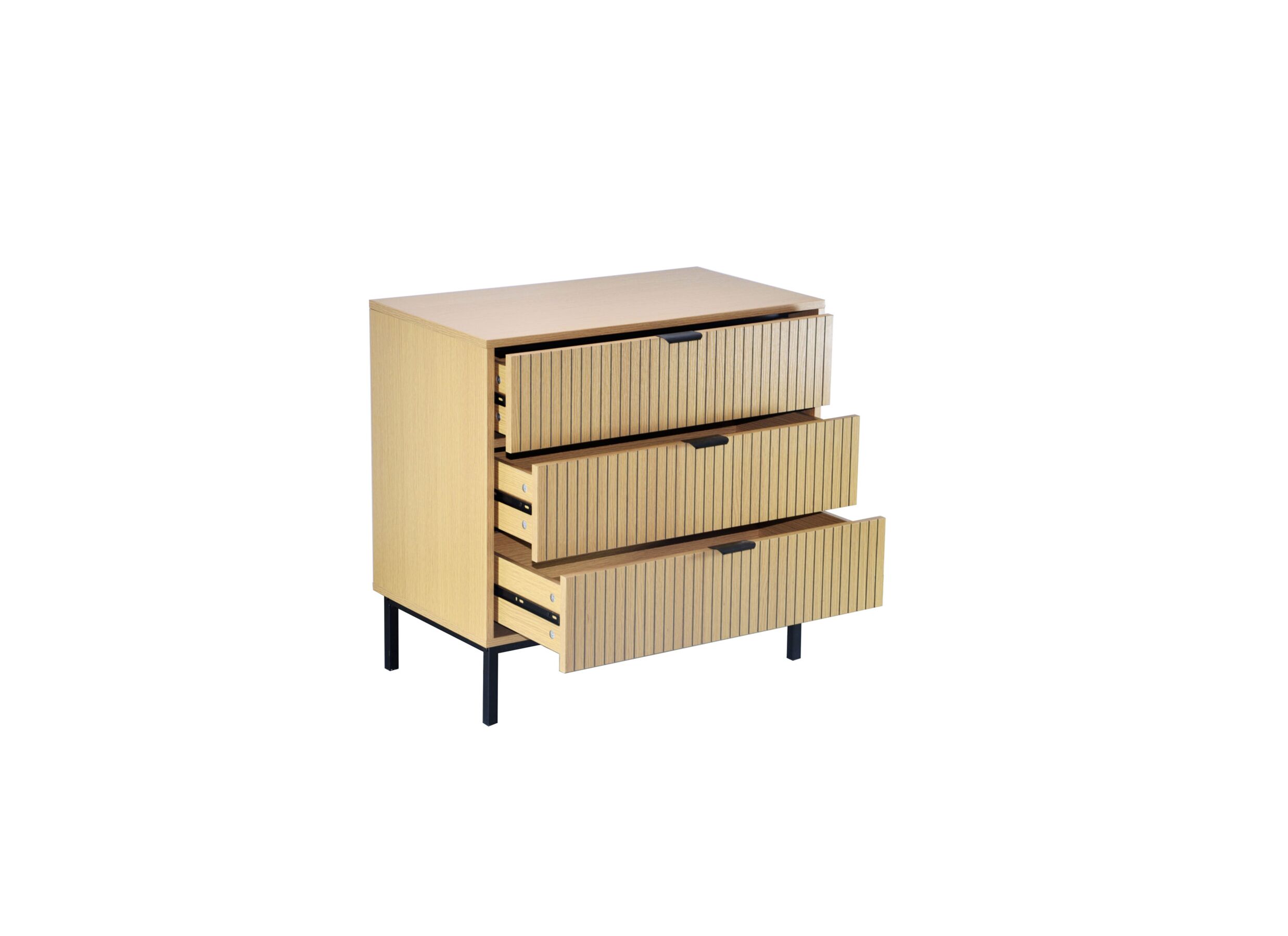 Aperçu - Commode Nevado 72x40x69cm - mélamine - chêne sauvage