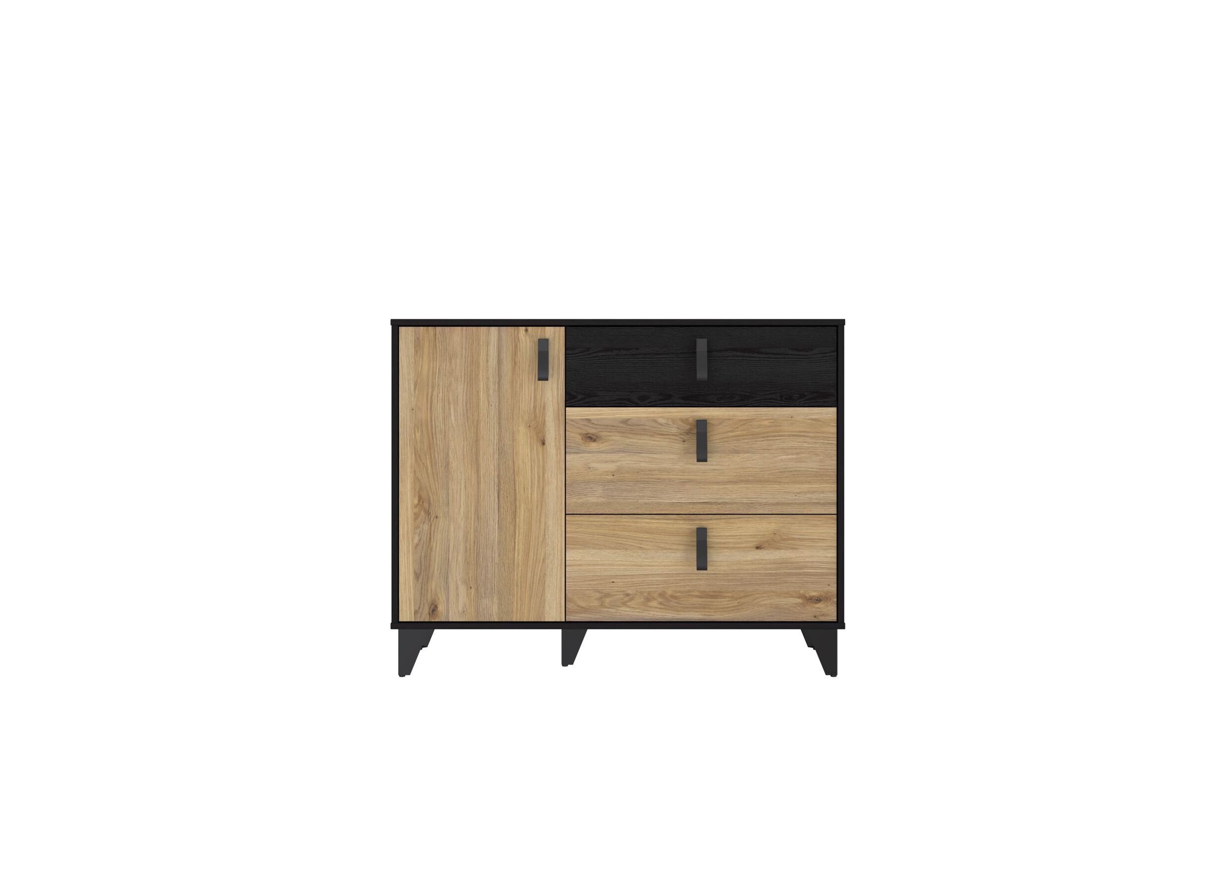 Aperçu - Commode Lya 108x42x86cm - décor - cabezone oak & mauvella