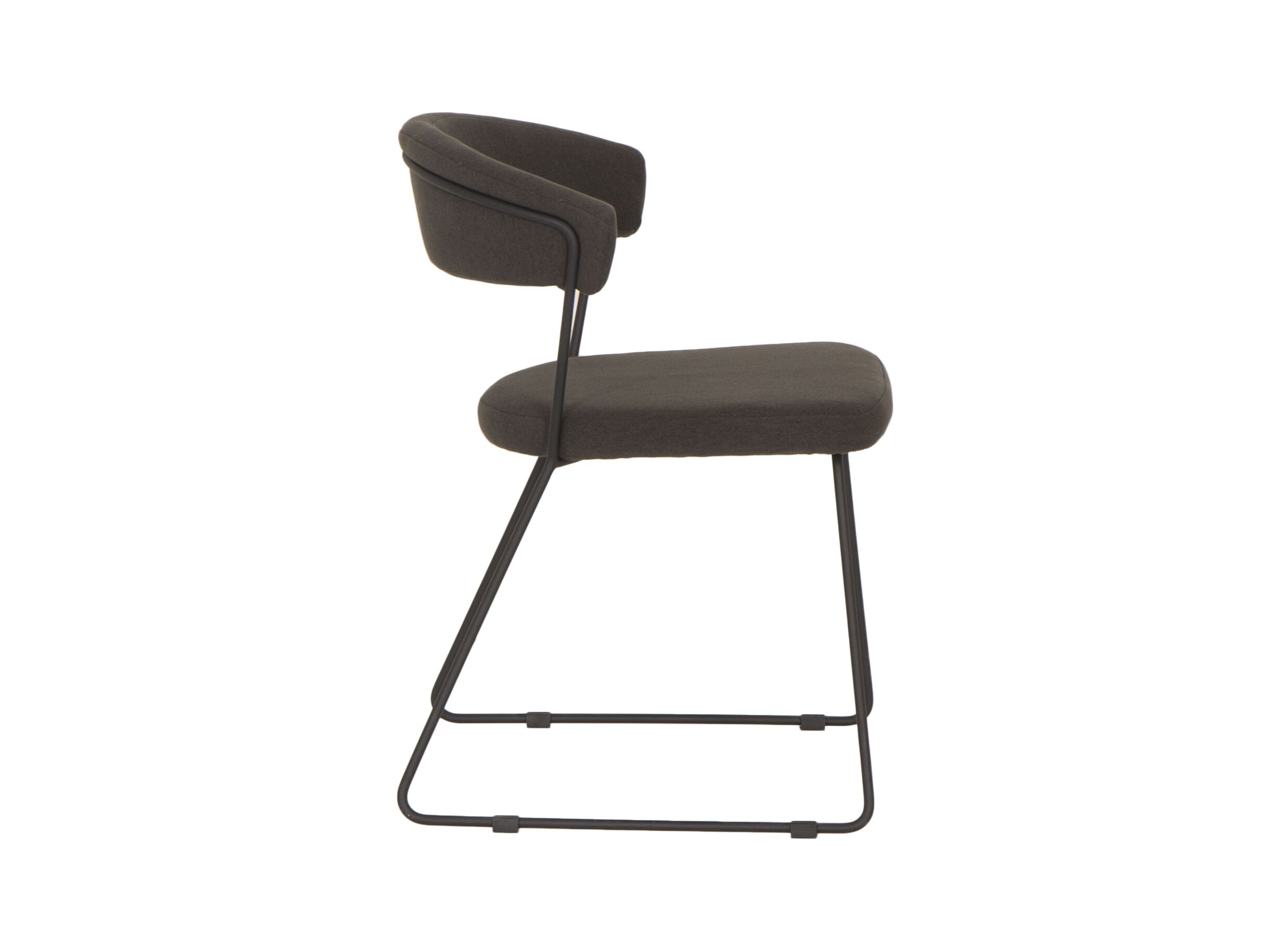 Stoel Viet 47,5x52,5x76cm - polyestervezel - donkergijs