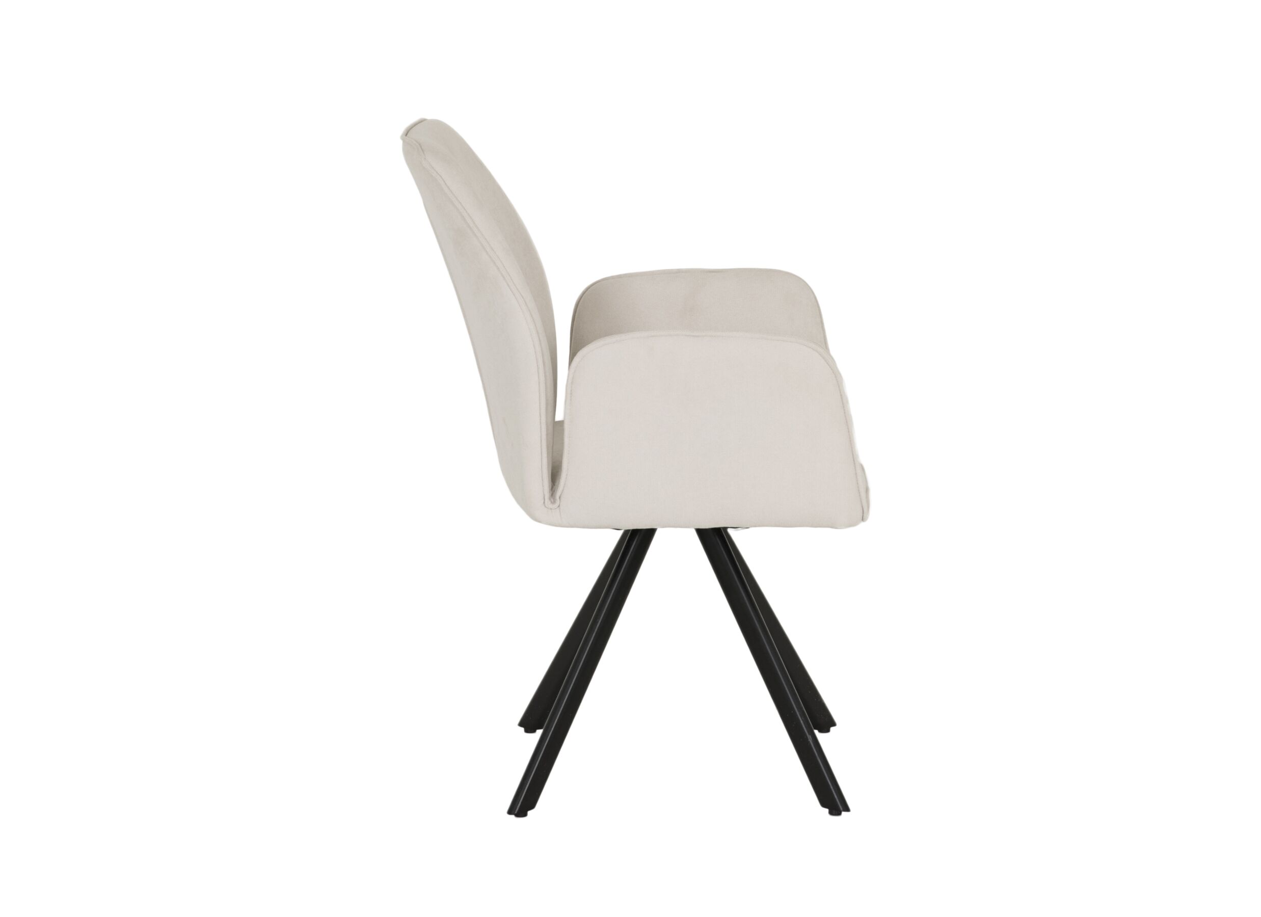 Overzichtsfoto - Draaistoel Hanna 68,5x62x90cm - stof - beige