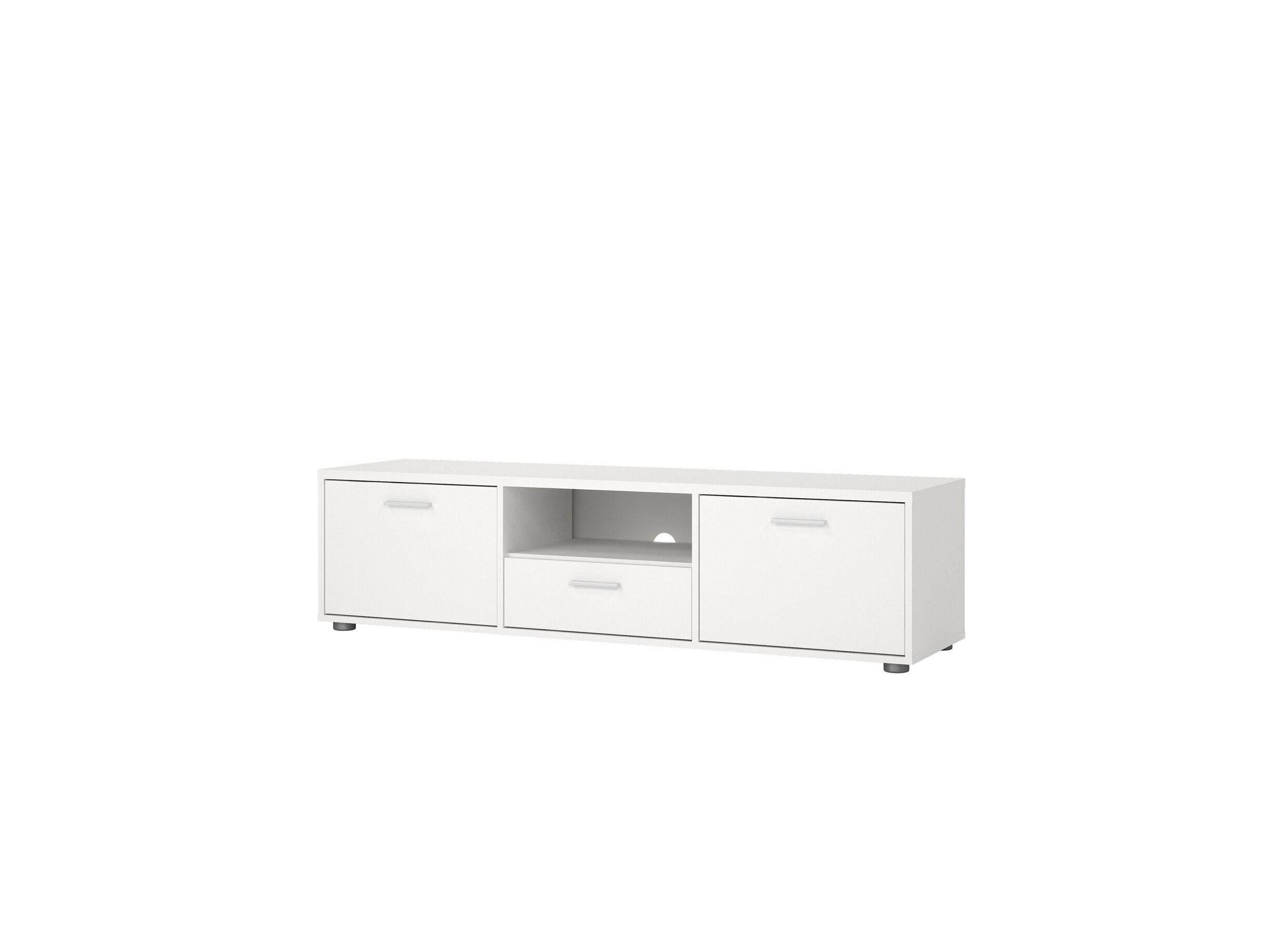 Aperçu - Meuble TV Media 148cm - film décoratif - blanc