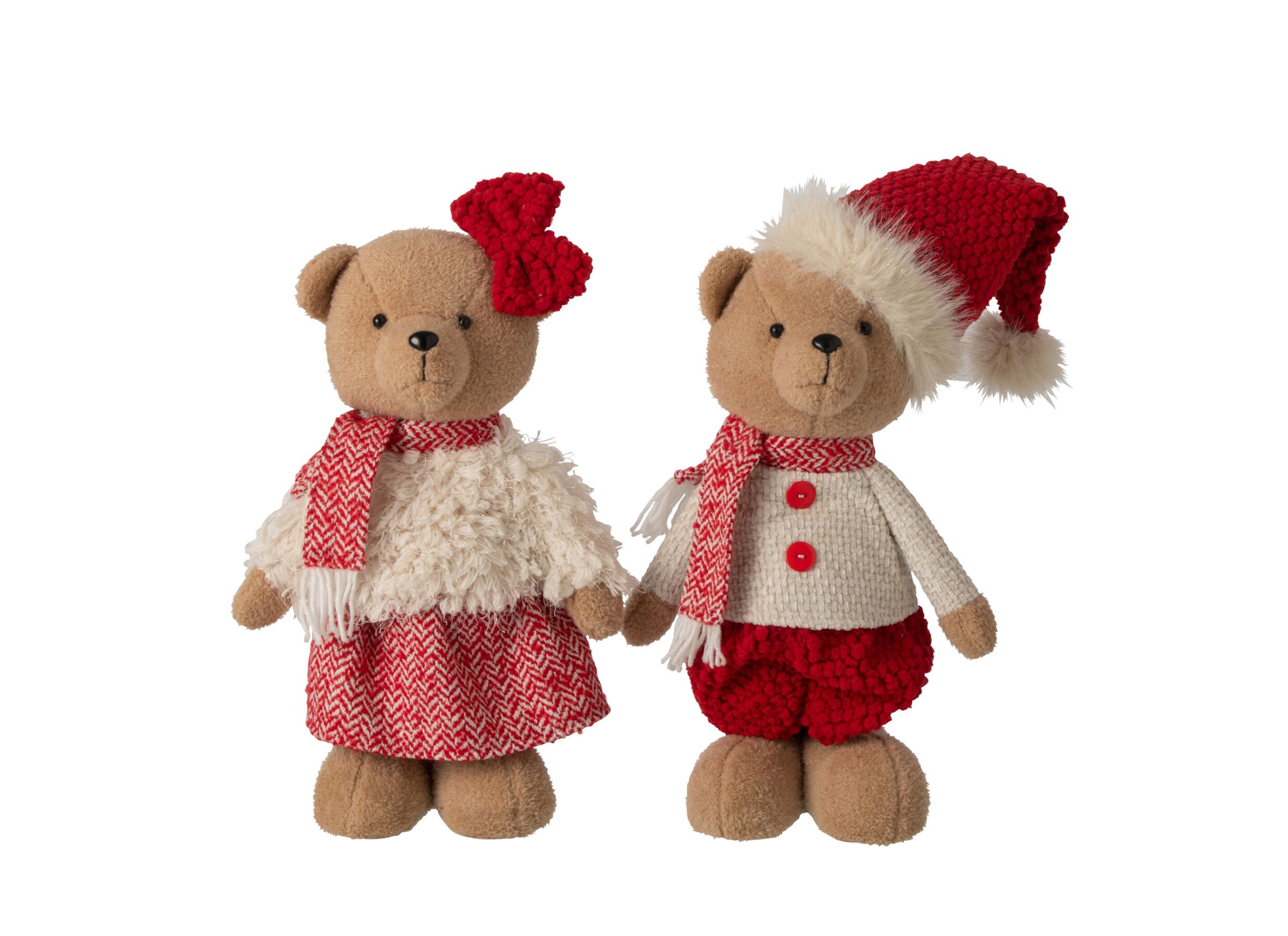 Aperçu - Décoration de Noël Ours H62cm - tissu - multicolor