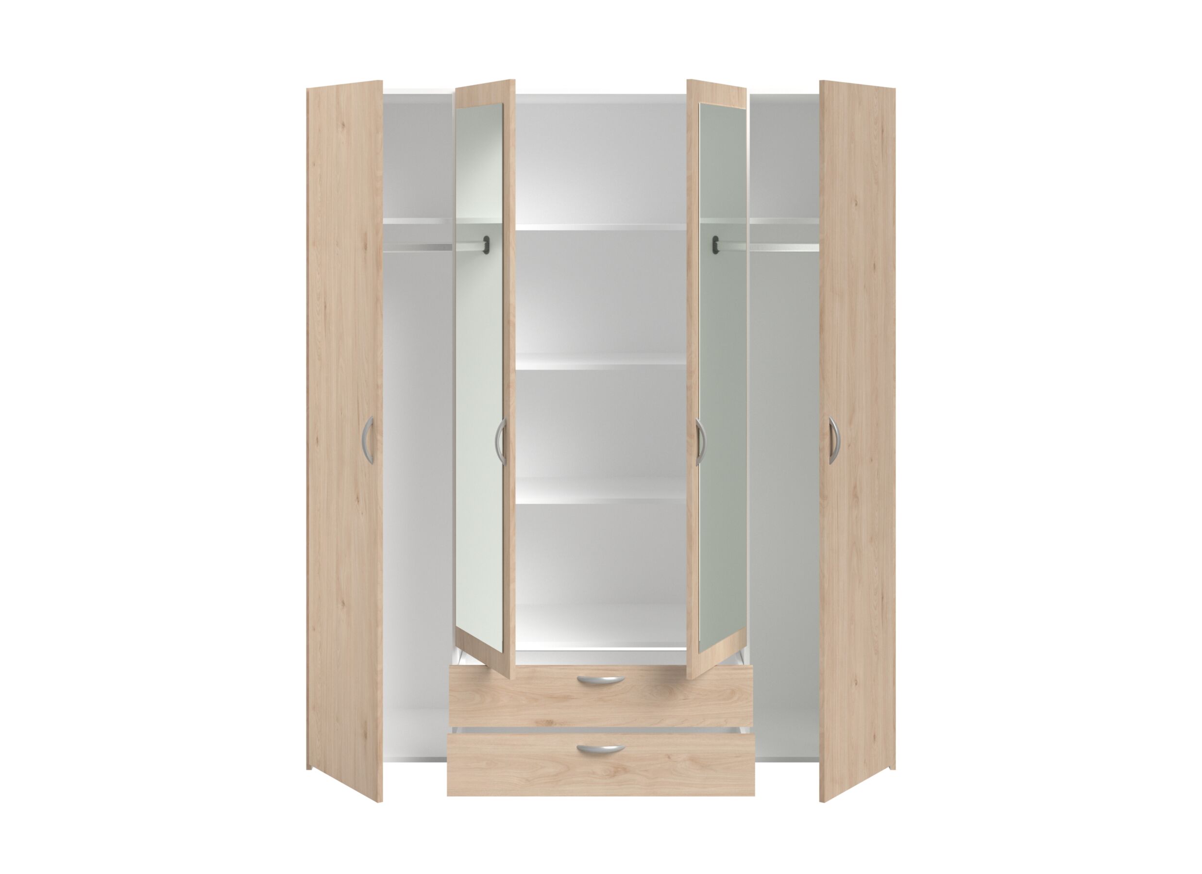 Indeling - Kleerkast Daily 2 160cm - melamine - jackson oak