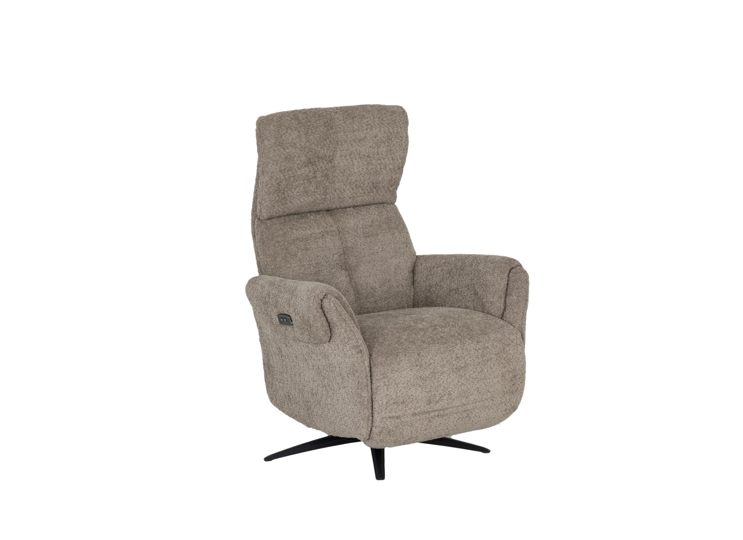 Relaxzetel Cult elektrisch - stof - khaki met stroomkabel en massagefunctie - Fauteuil relax Cult électrique – tissu – kaki avec câble d'alimentation et fonction massage