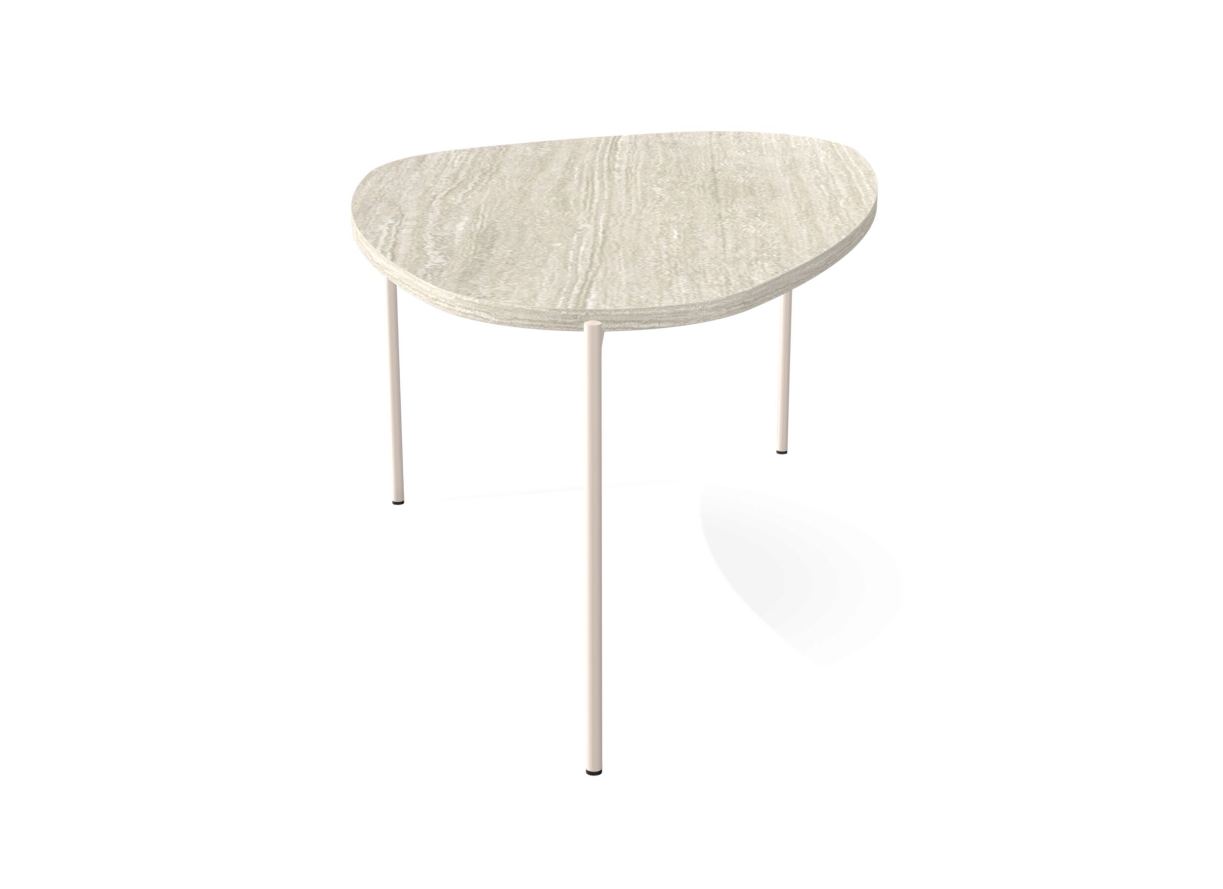 Overzichtsfoto - Salontafel Trio 110x70cm - HPL - travertin tivoli & sable