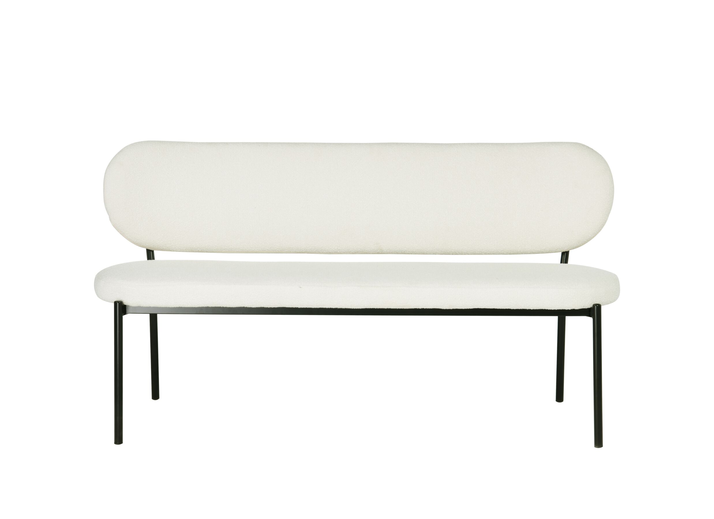 Aperçu - Banc Luke 160cm - tissu - blanc