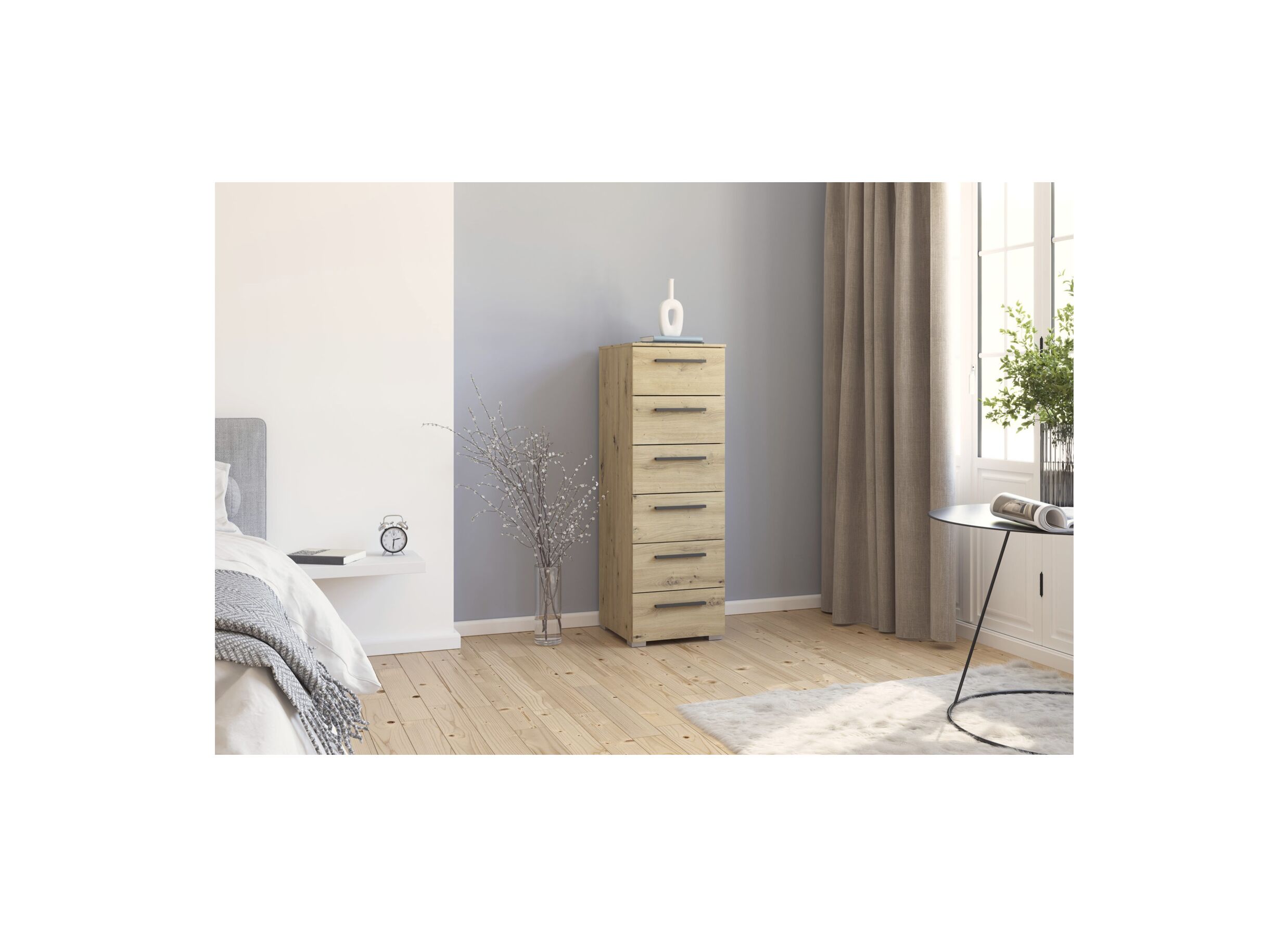 Sfeerfoto - Ladekast 40x119x42cm - decor - artisanale eik