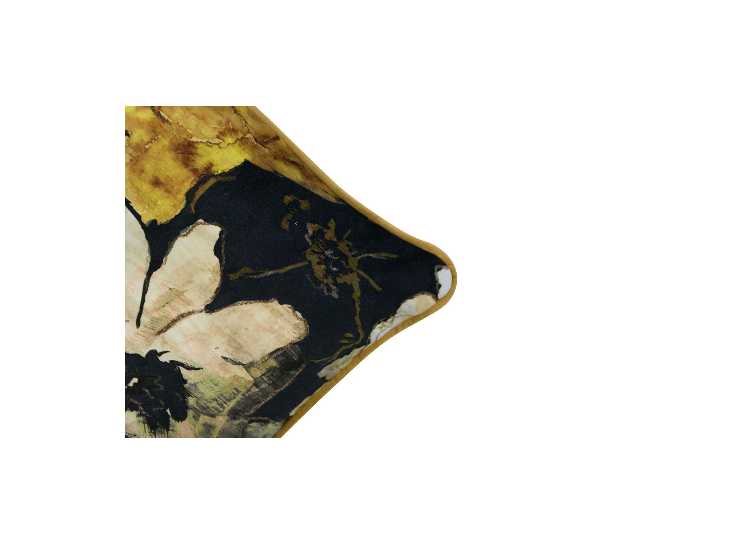 Detail - Coussin Joka 30x50cm - polyester - noir/jaune