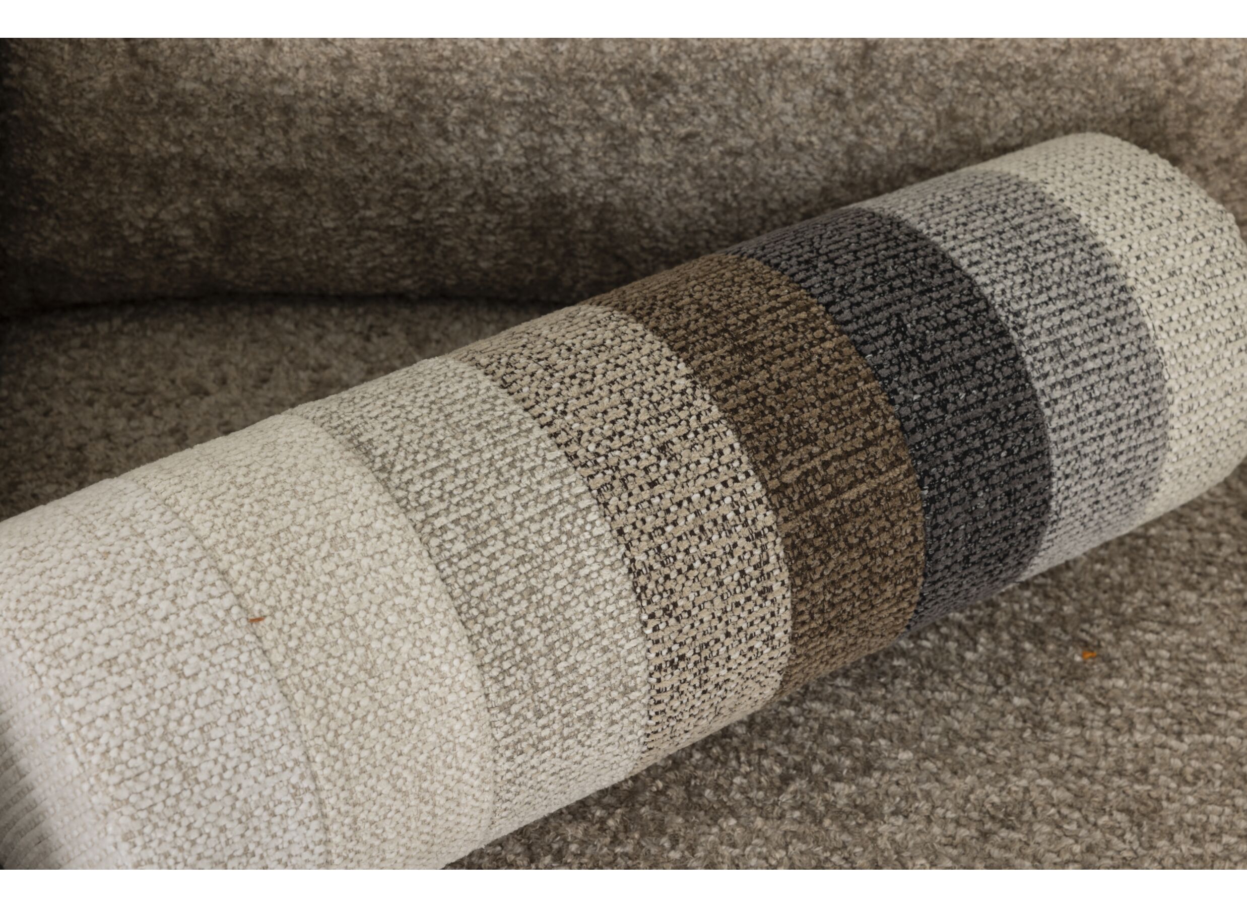 Couleurs - Canapé d'angle Malco 399x235cm - tissu - taupe avec relax