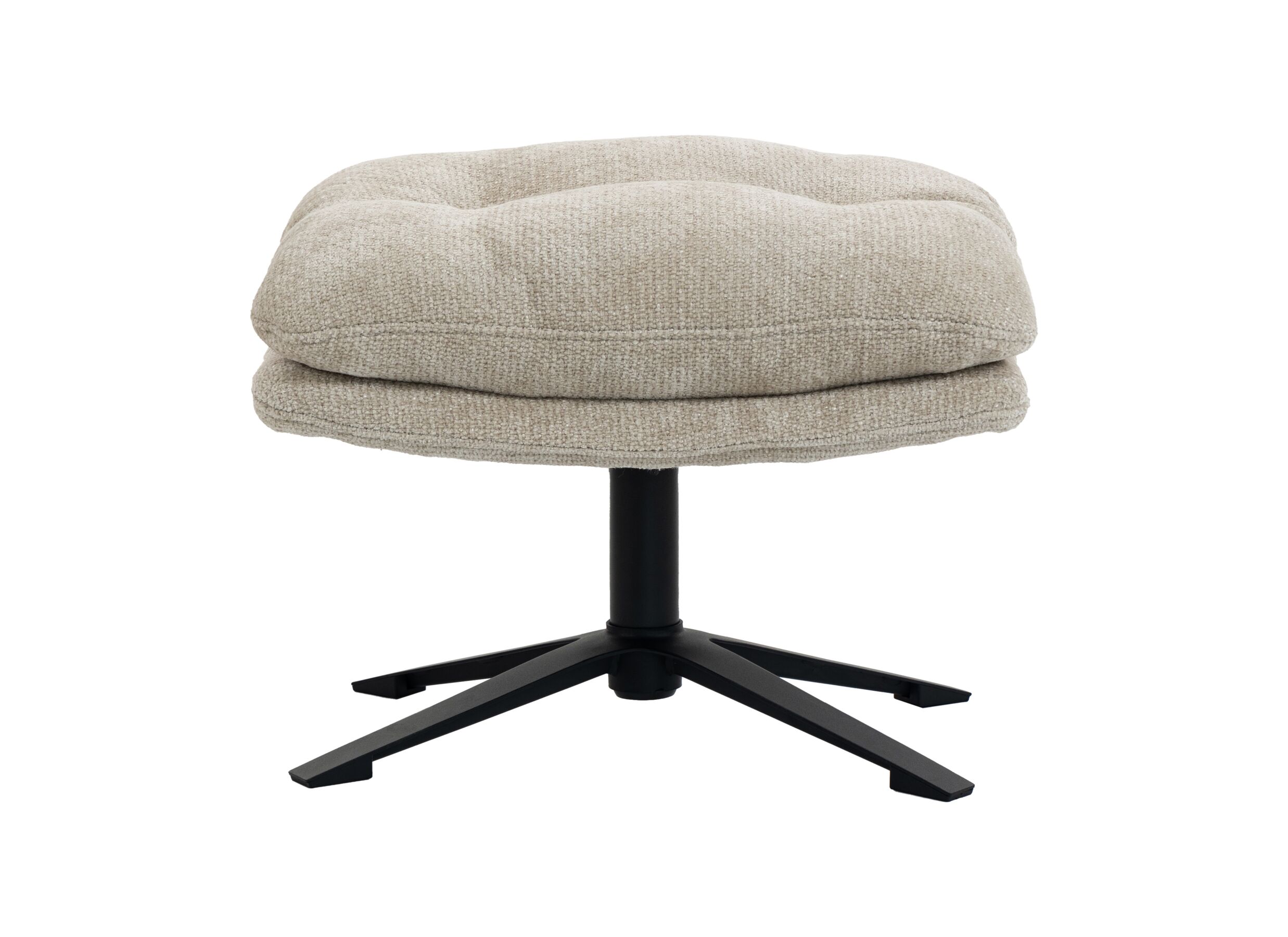 Overzichtsfoto - Voetenbank Nouka 41x52x36-41cm - stof - beige