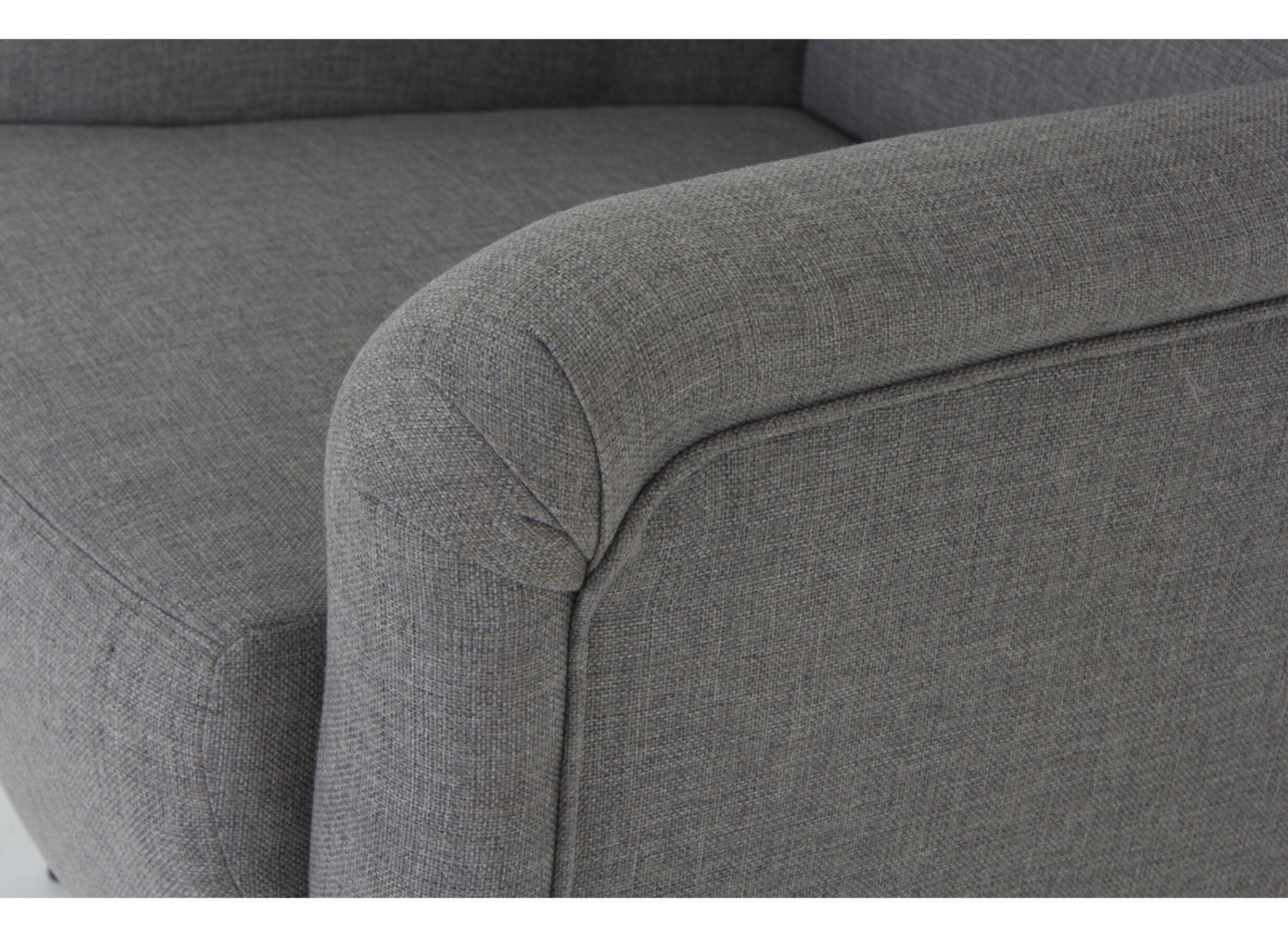 Fauteuil et pouf Canto 76x80x107cm - tissu - taupe