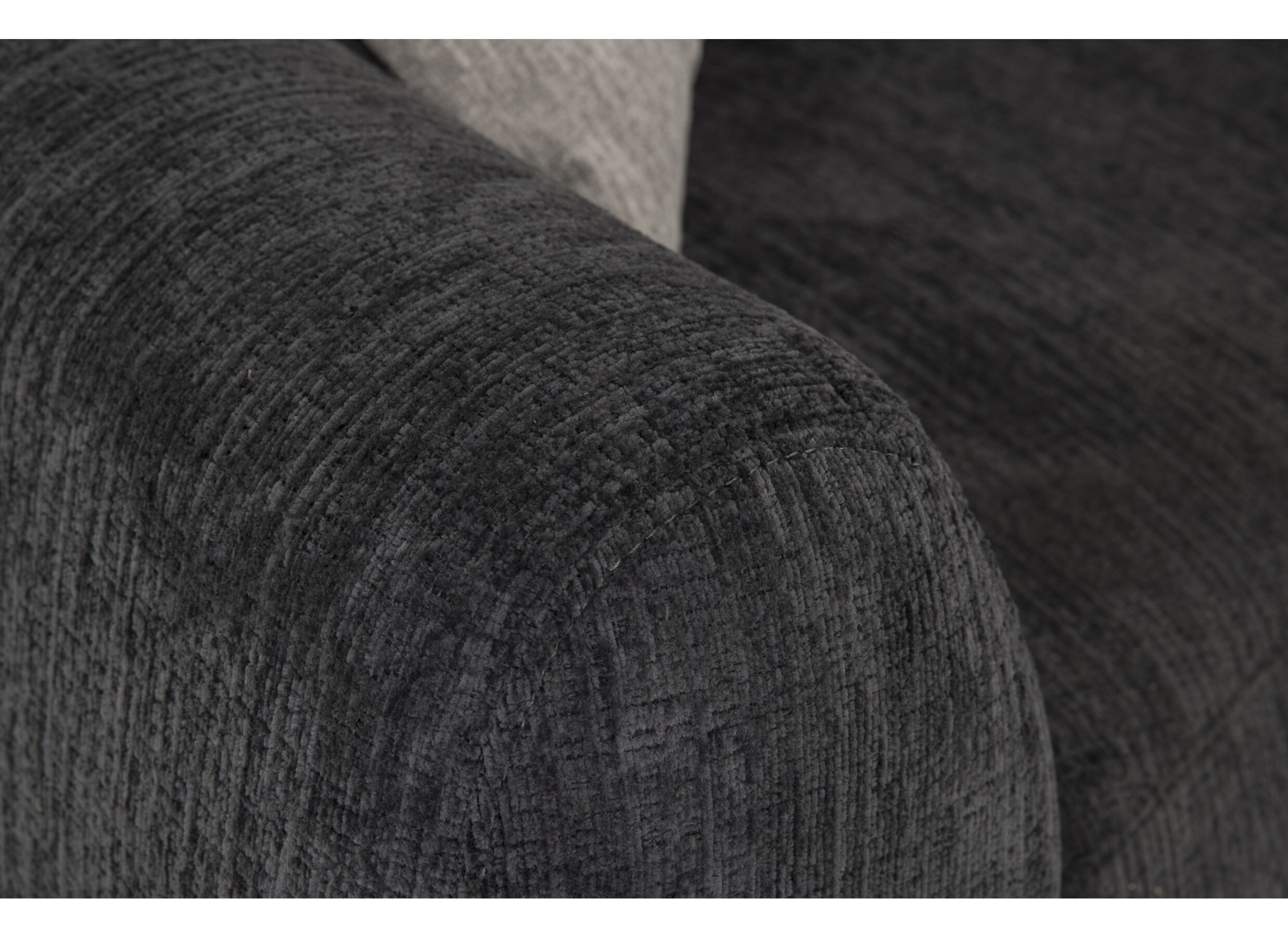 Canapé d'angle Laguna 325x180cm - tissu - gris foncé