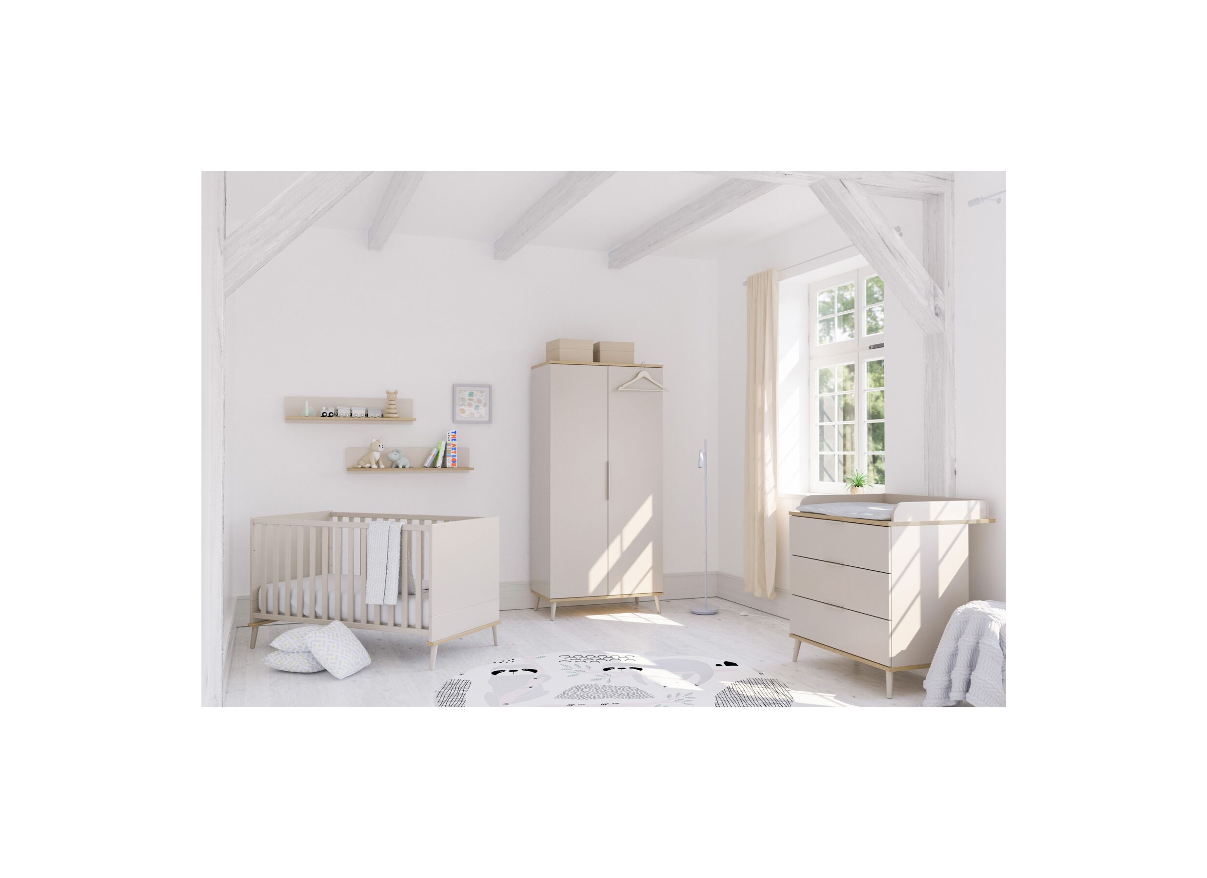 Photo ensemble - Commode avec table à langer Hazel 95x53x92cm