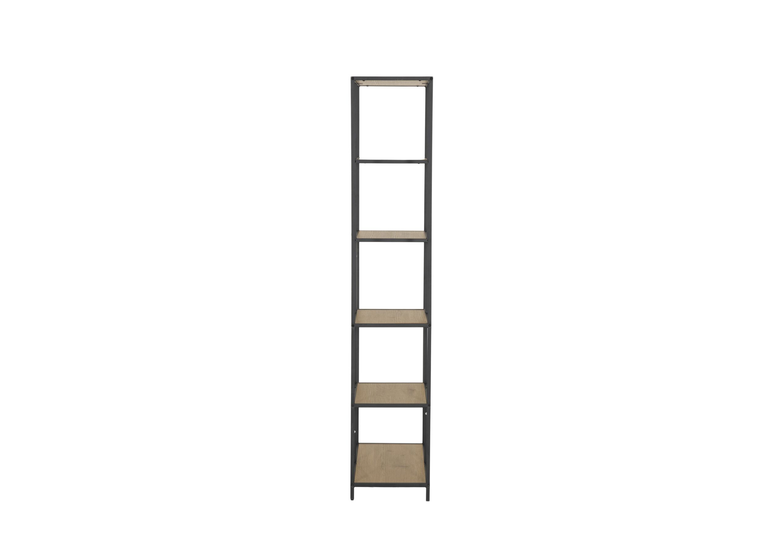 Overzichtsfoto - Opbergrek Tower 77x35x185cm - melanime metaal - eik