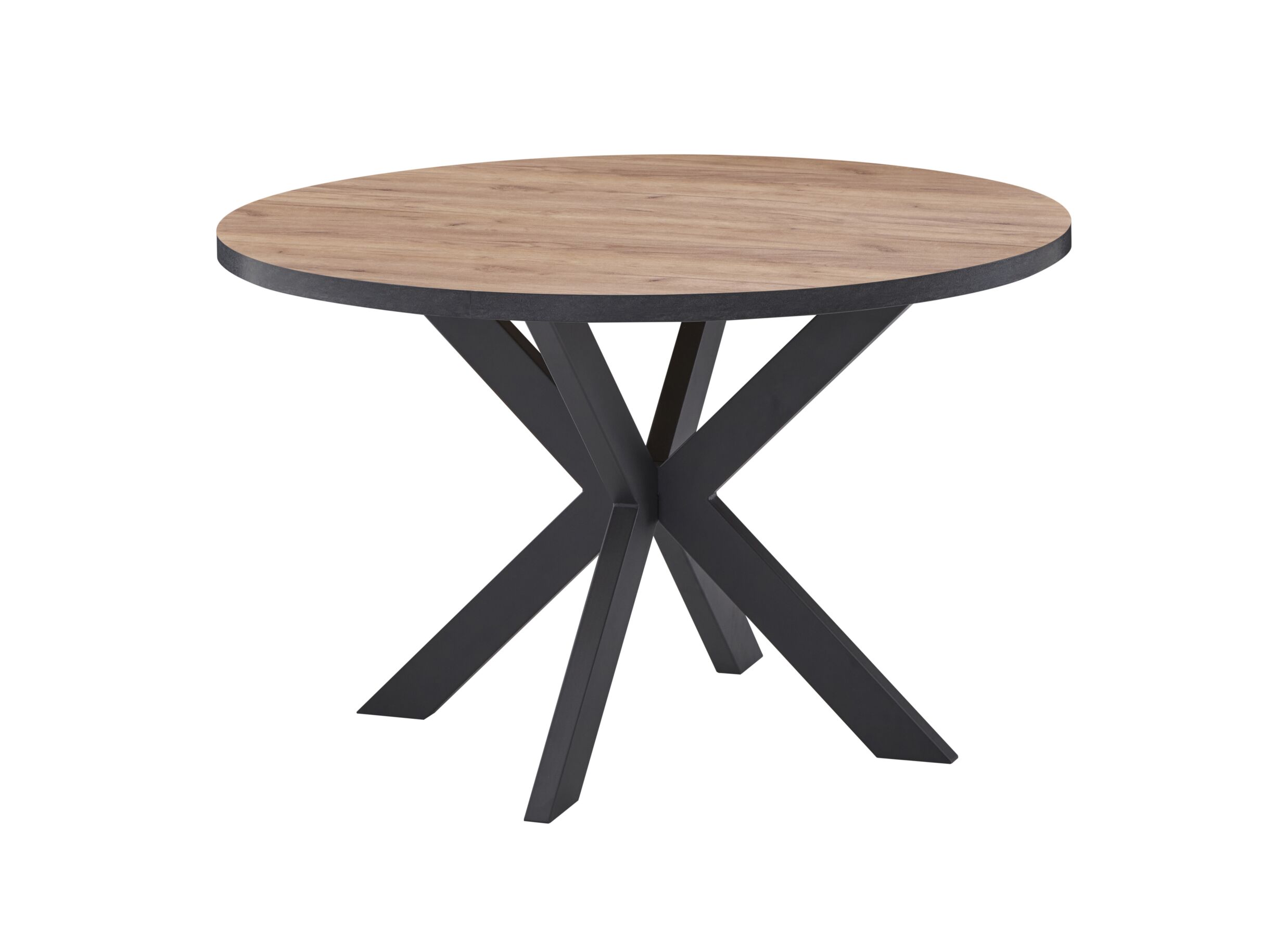 Ronde tafel Elio Ø120cm - decor - bruin & zwart - Table ronde Elio Ø120cm - décor - marron & noir