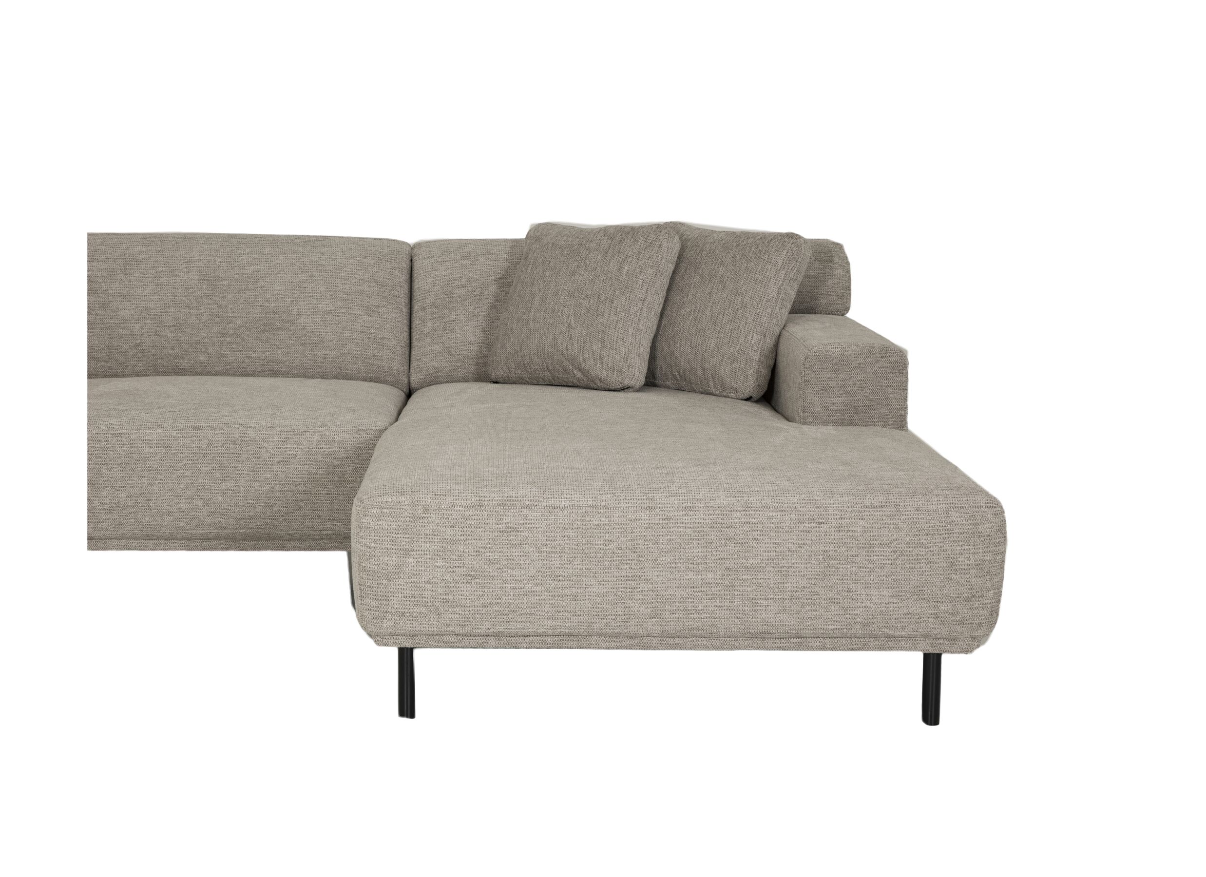 Detailfoto - Hoeksalon Kent 390x230cm - stof - grijs